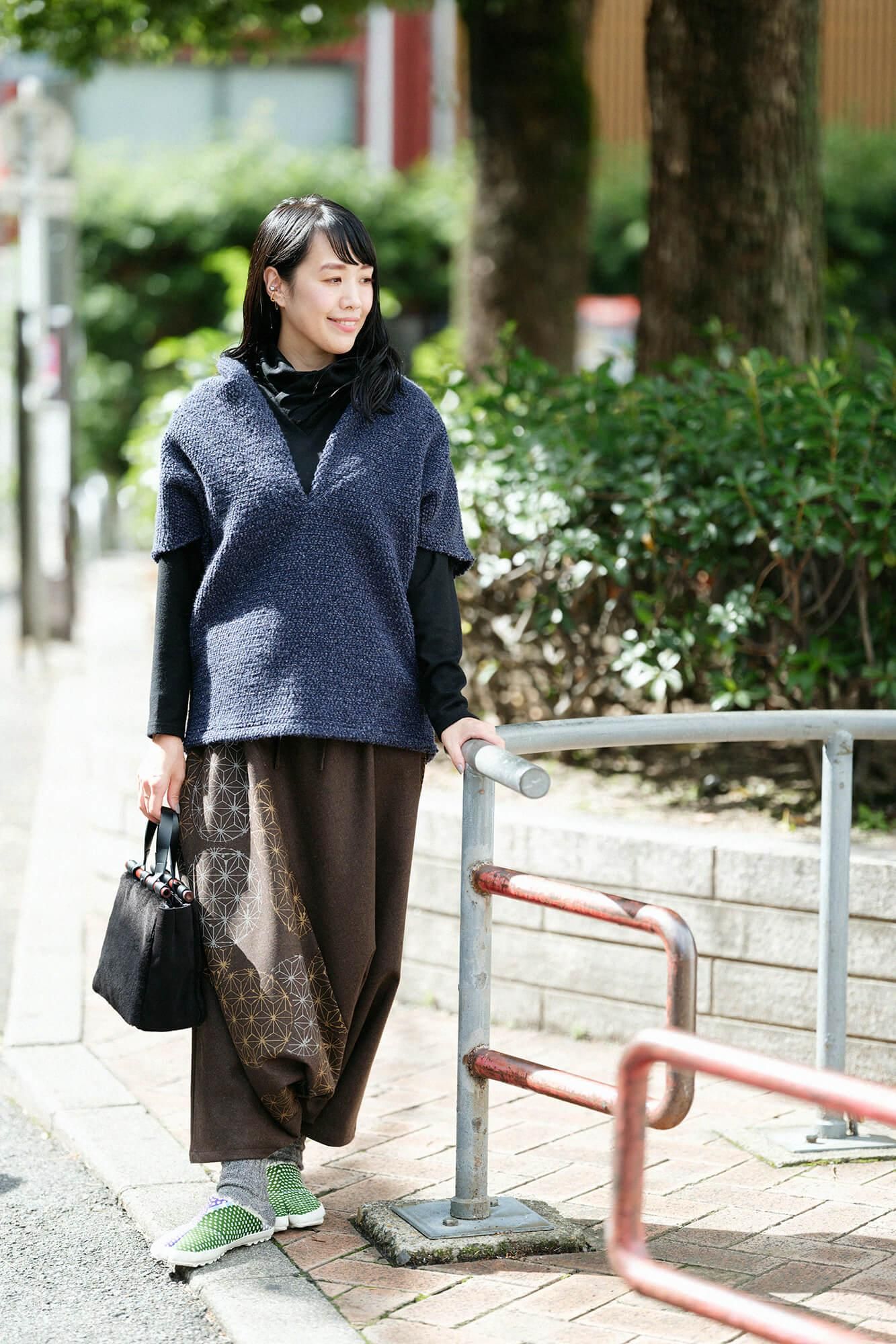 貼付つっかけ足袋 ボア/間がさね(まがさね) 川縁(かわべり) - Image 5