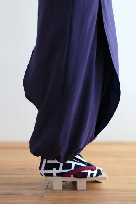 ストレッチ足袋 柄 綿／桟 小（さん しょう） ※滑り止め付 - Image 5