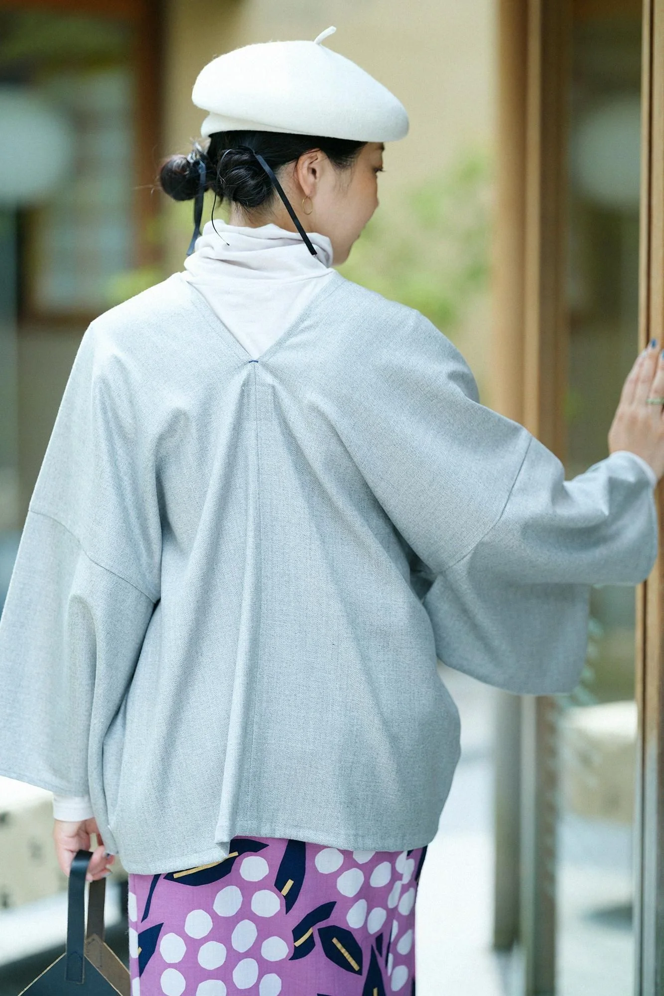 【net限定】ウールレーヨン 杉綾織(すぎあやおり) はつき/素鼠(すねず) - Image 5