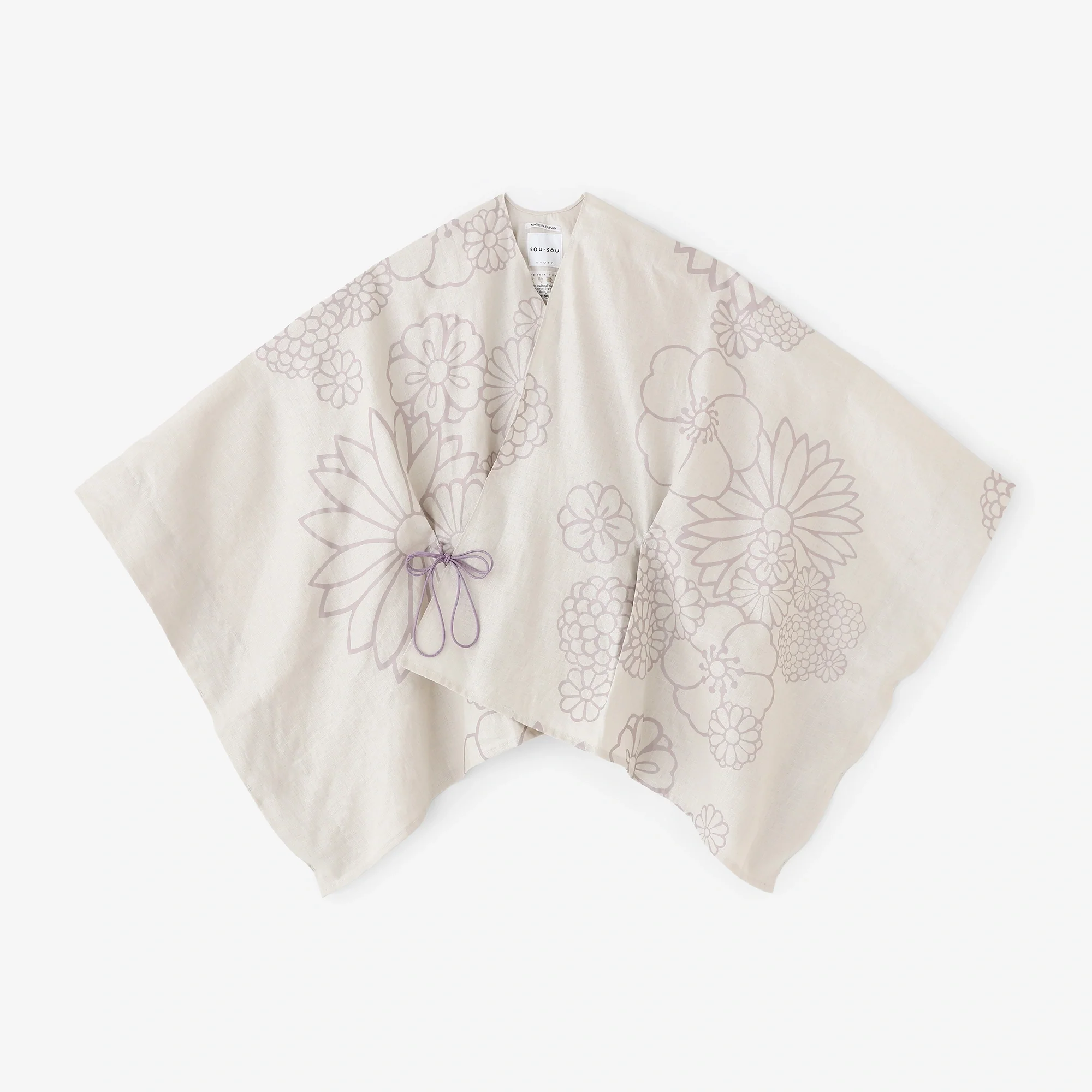 麻 きさらぎ 短丈(みじかたけ)/金襴緞子(きんらんどんす)と余白(よはく) 象牙色(ぞうげいろ)