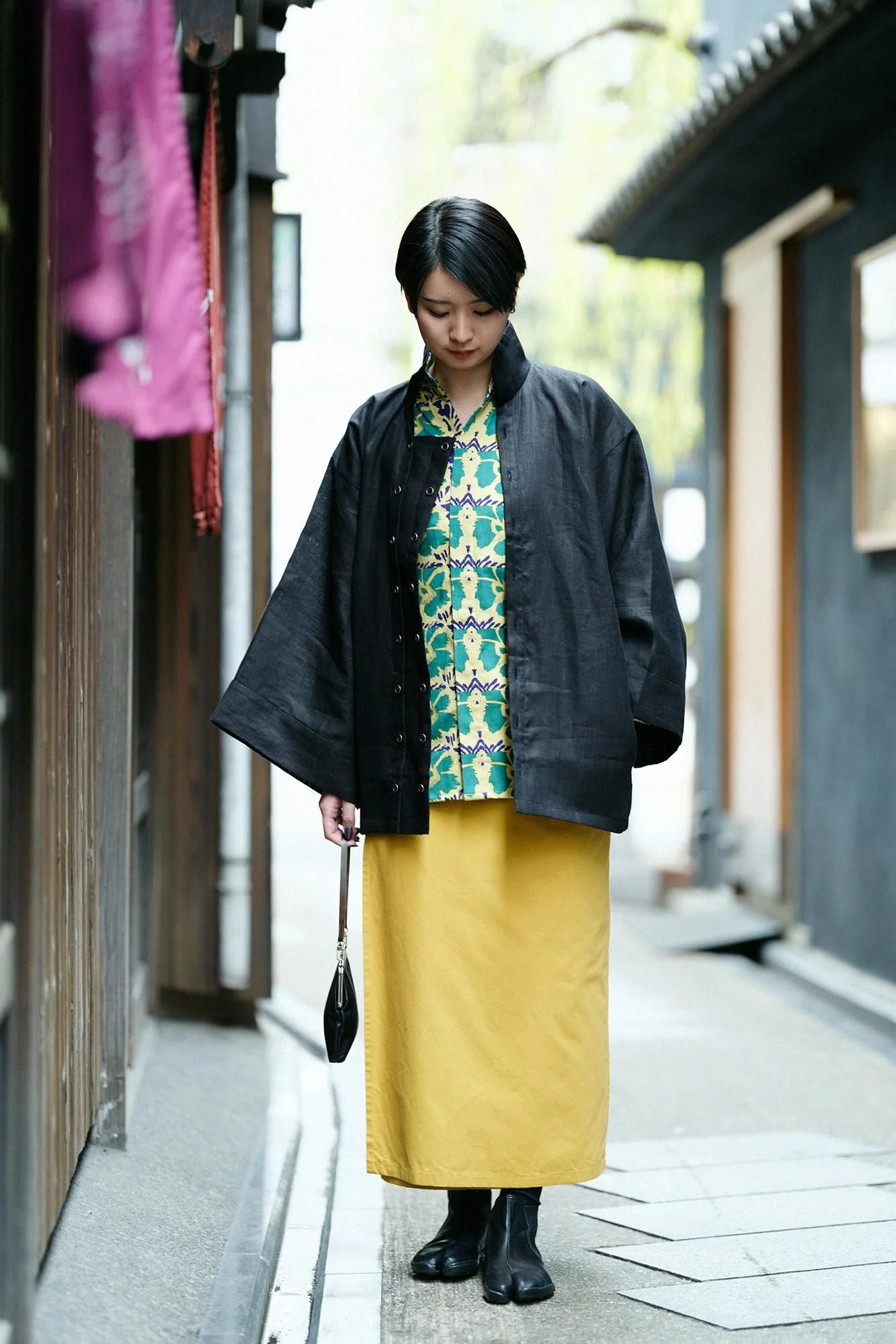 高島縮 20/20 立衿（たちえり） 筒袖襯衣（つつそでしんい）／唐撫子（からなでしこ） - Image 10