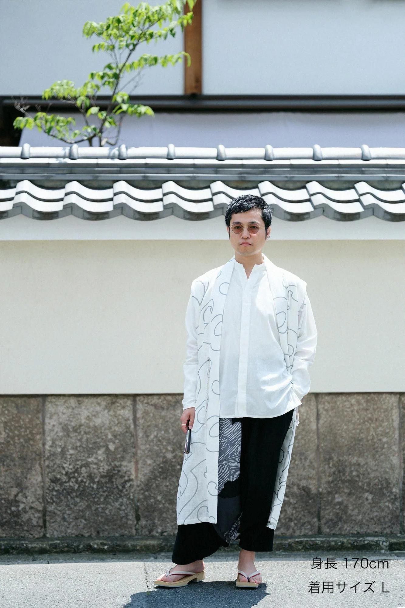 麻 陣羽織(じんばおり) 肩上げ(かたあげ) 長丈(ながたけ)/万波(まんぱ) つくも - Image 4