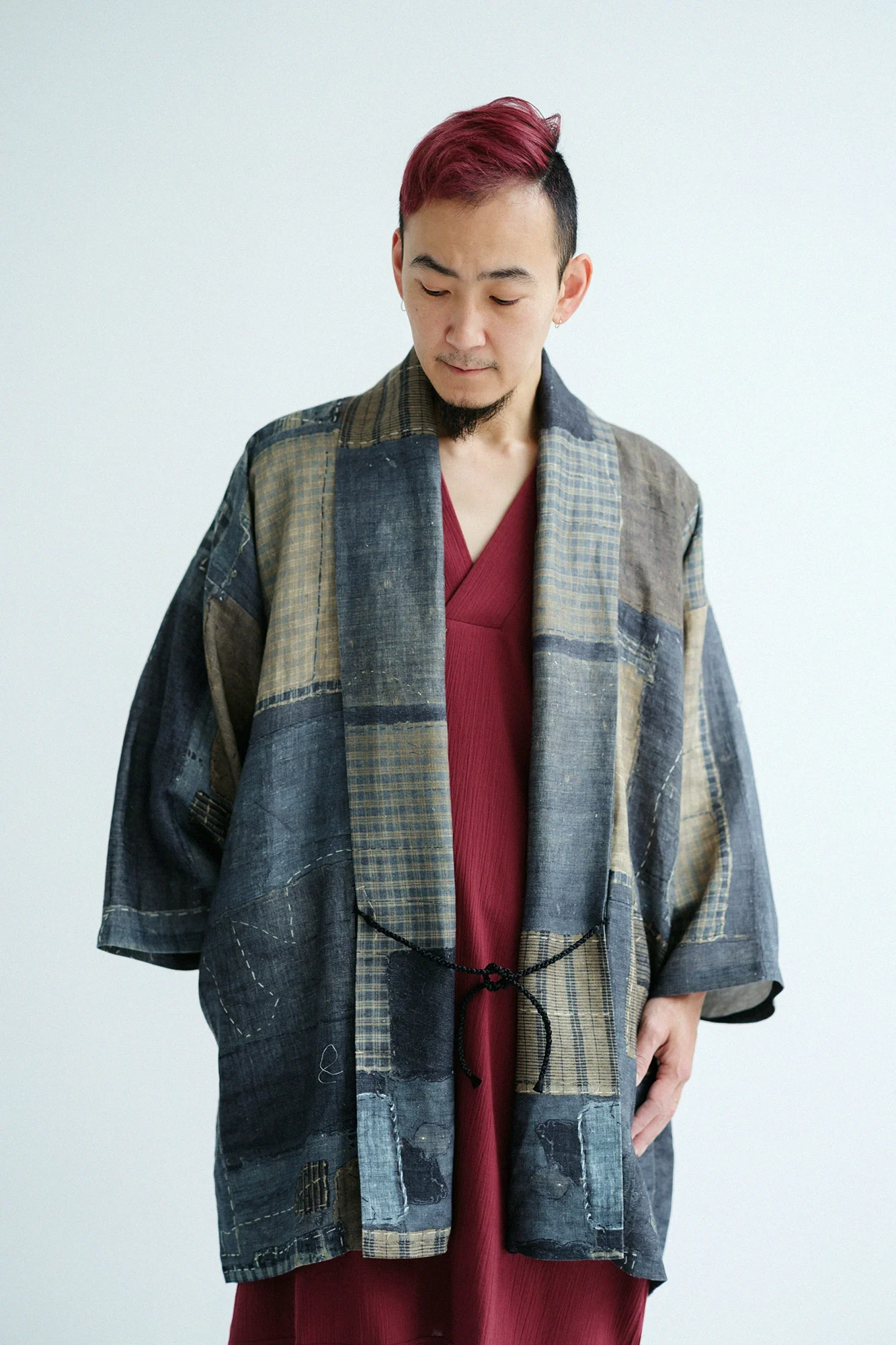 麻帆布 もじり袖 短衣（たんい） 単（ひとえ）／BORO IJ - Image 4