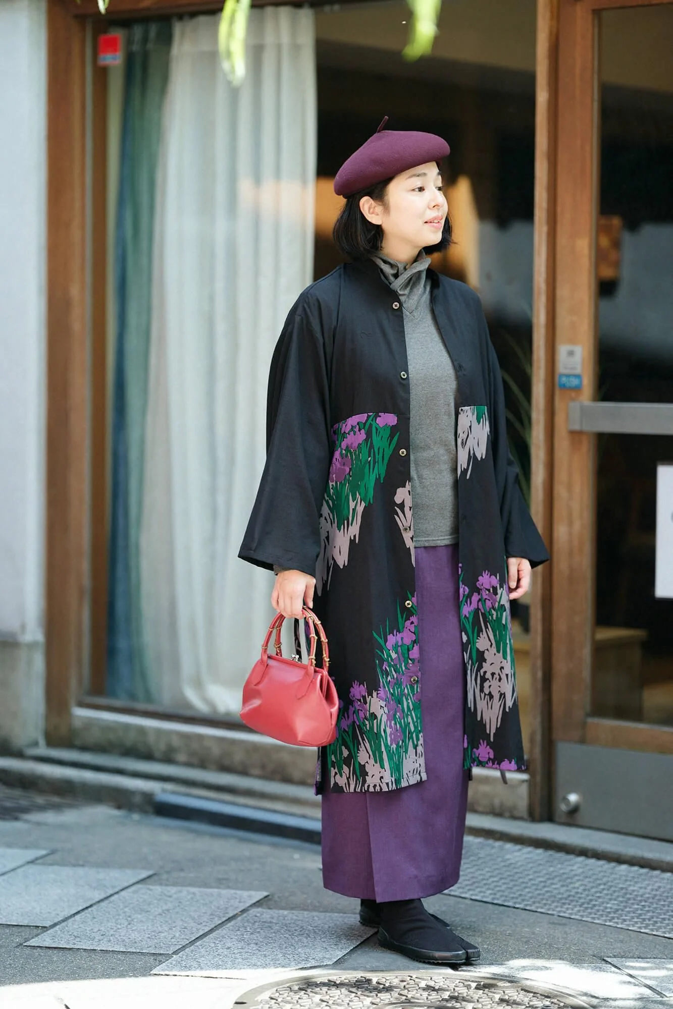 モスリン 薙刀かり衣（なぎなたかりごろも）／濡羽色（ぬればいろ）×光琳（こうりん） 燕子花図屏風（かきつばたずびょうぶ） 写し（うつし）▲ - Image 5