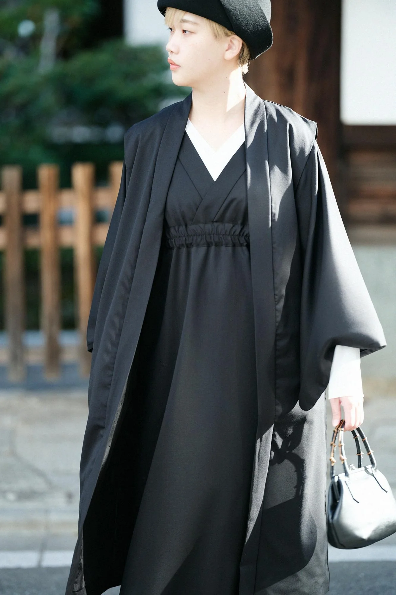 42双 梳毛（そもう） みたて衣（みたてころも） 長丈（ながたけ）／濡羽色（ぬればいろ） - Image 6