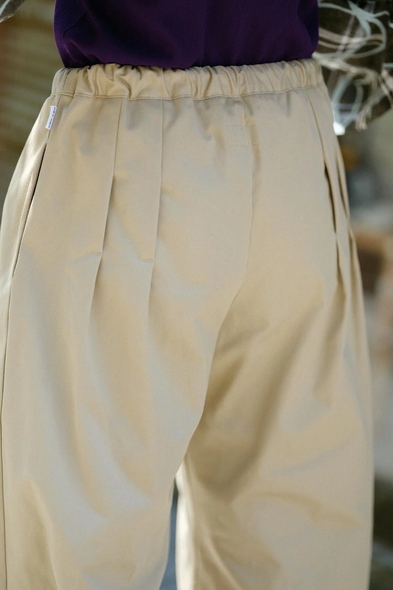 高密度 綾織（あやおり） 二ノ襞（にのひだ）もんぺ つぼみ／榛色（はしばみいろ） - Image 6