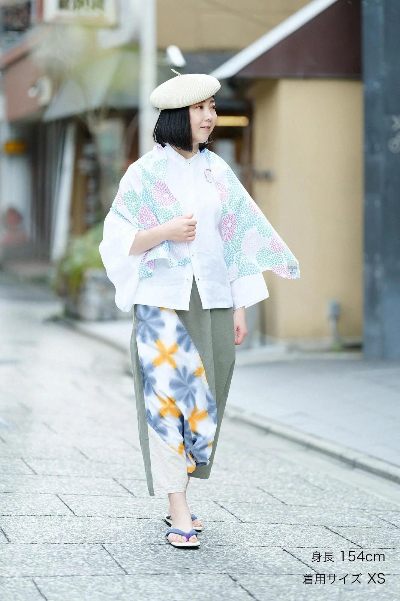 【net限定】たばた絞り 伊勢木綿 20/20 麻混 富士(ふじ)/雪花(せっか) 四つ角(よつかど) - Image 7