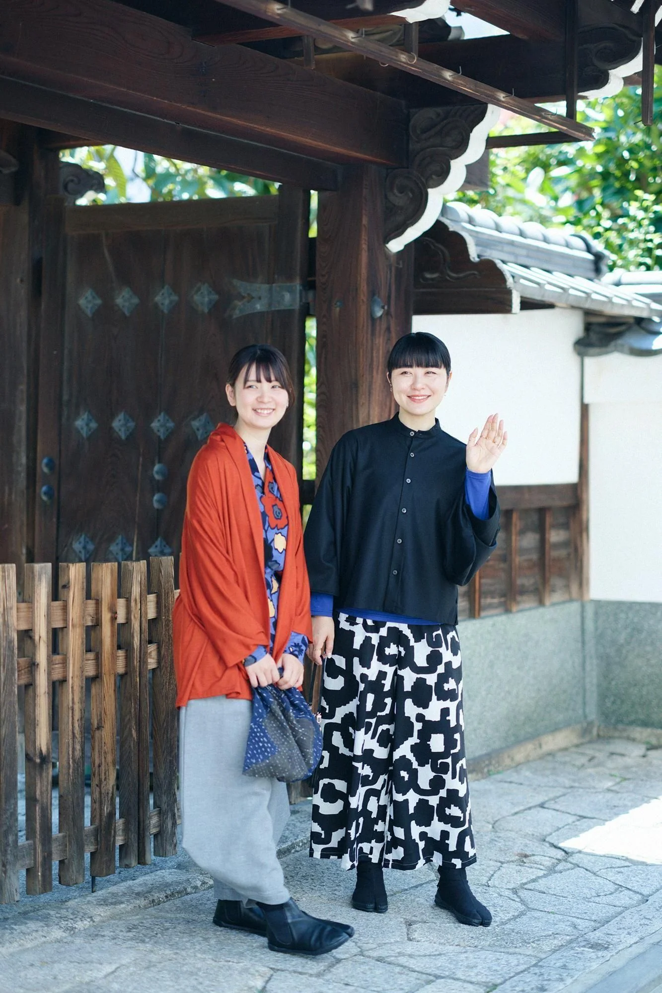 伸(しん) 綾織(あやおり) 広形(ひろなり)もんぺ 穏(おだやか)/薄鈍(うすにび) - Image 3