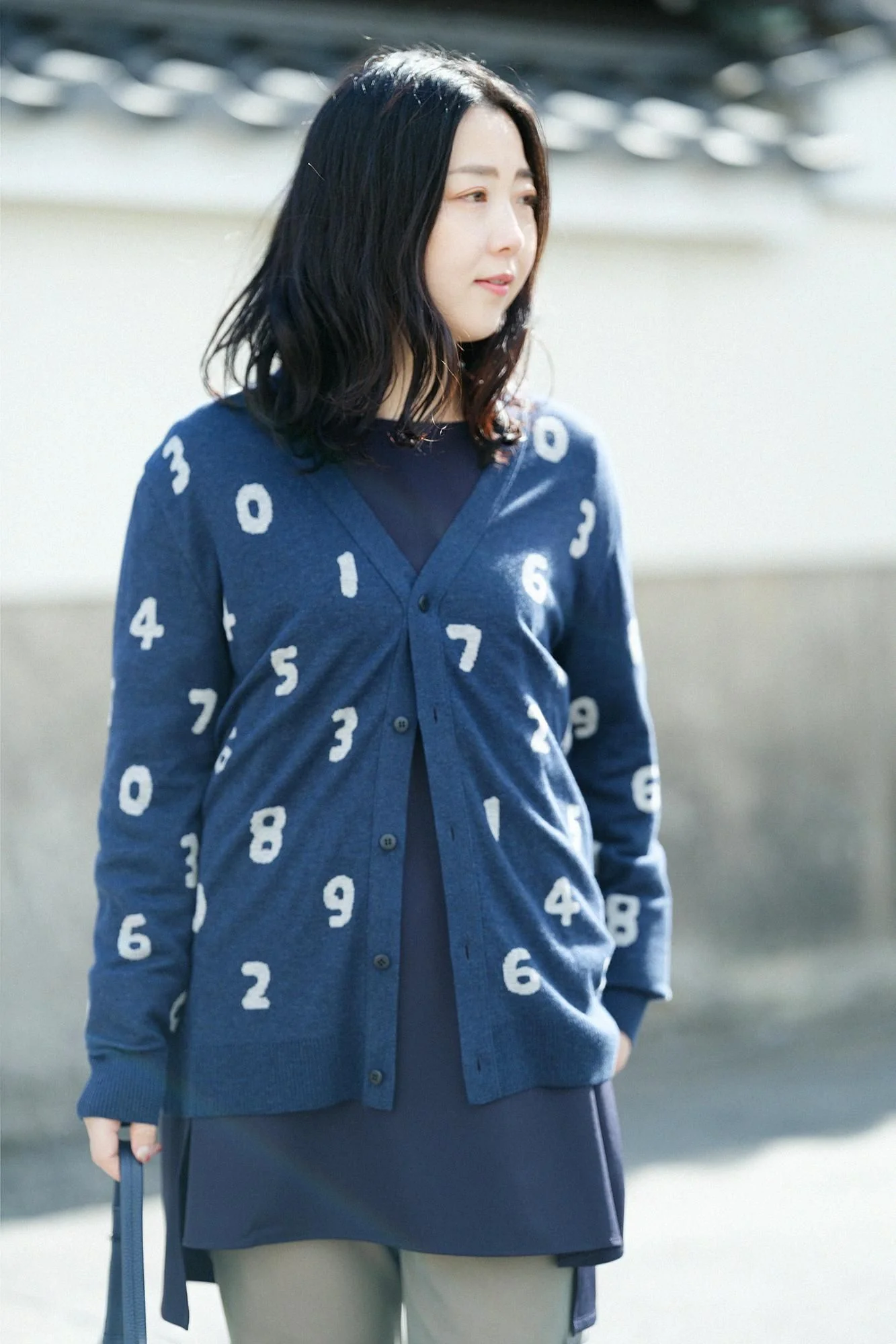 【net限定】スーピマコットンジャカード カーディガン／SO-SU-U 濃紺（のうこん） - Image 4