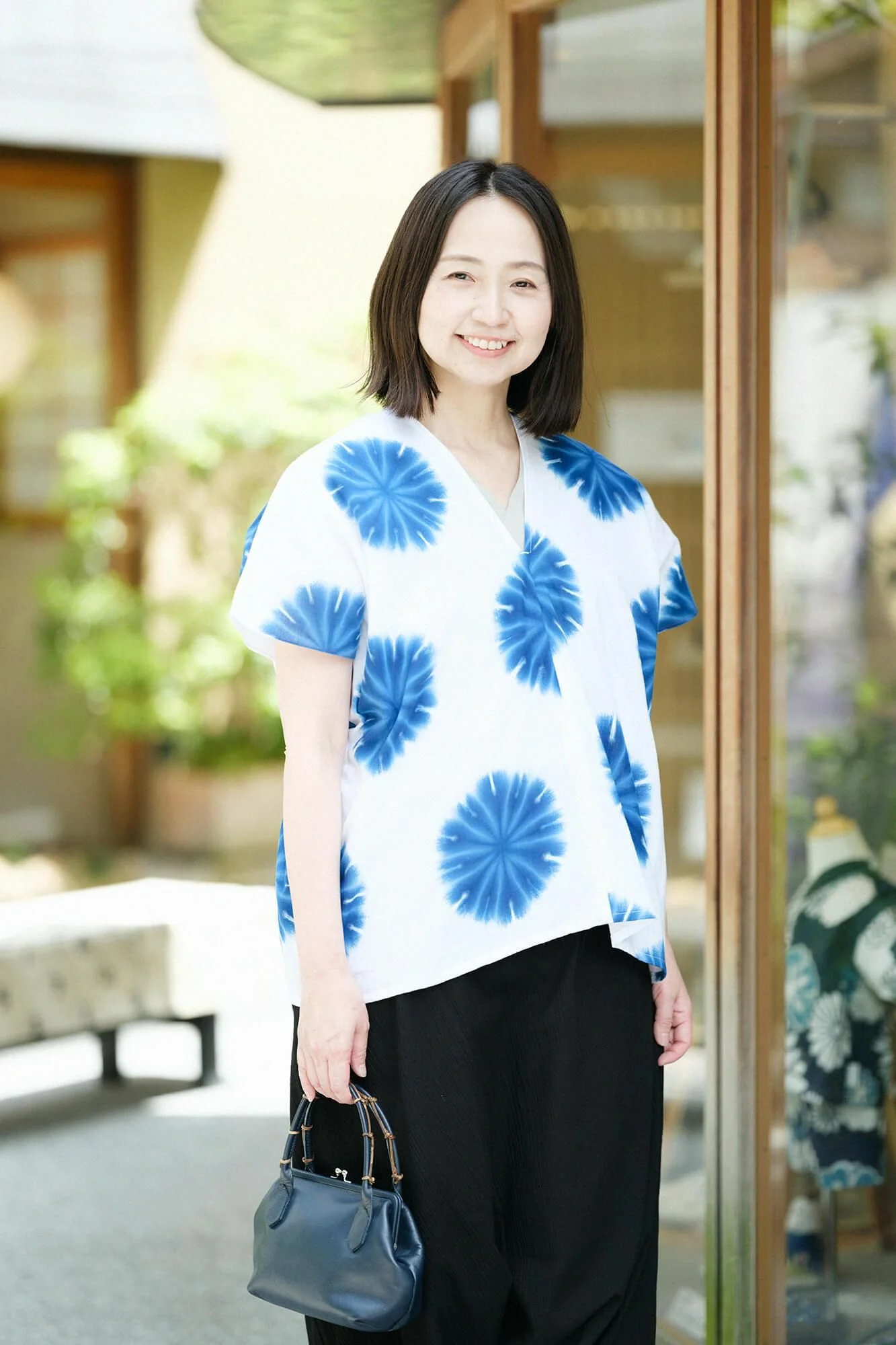 伊勢木綿 有松鳴海絞り 文(ぶん) 四角衣(しかくい) 二つ身(ふたつみ)/張正 麻の葉(あさのは)2 - Image 3