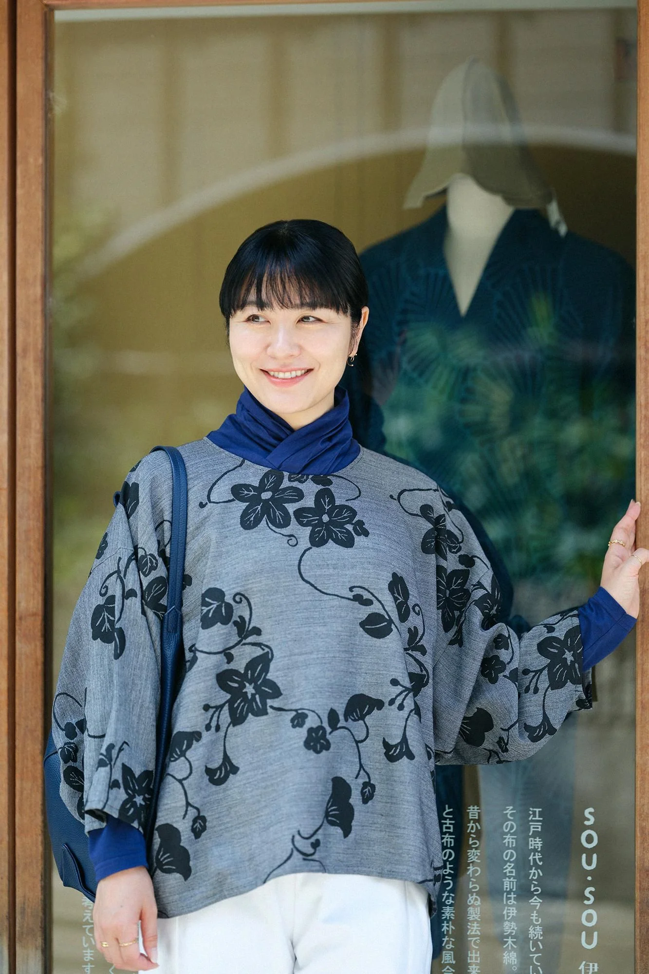 綿レーヨン 綾織（あやおり） 薙刀四角衣（なぎなたしかくい）／麗し（うるわし） 羅墨（らぼく） - Image 5