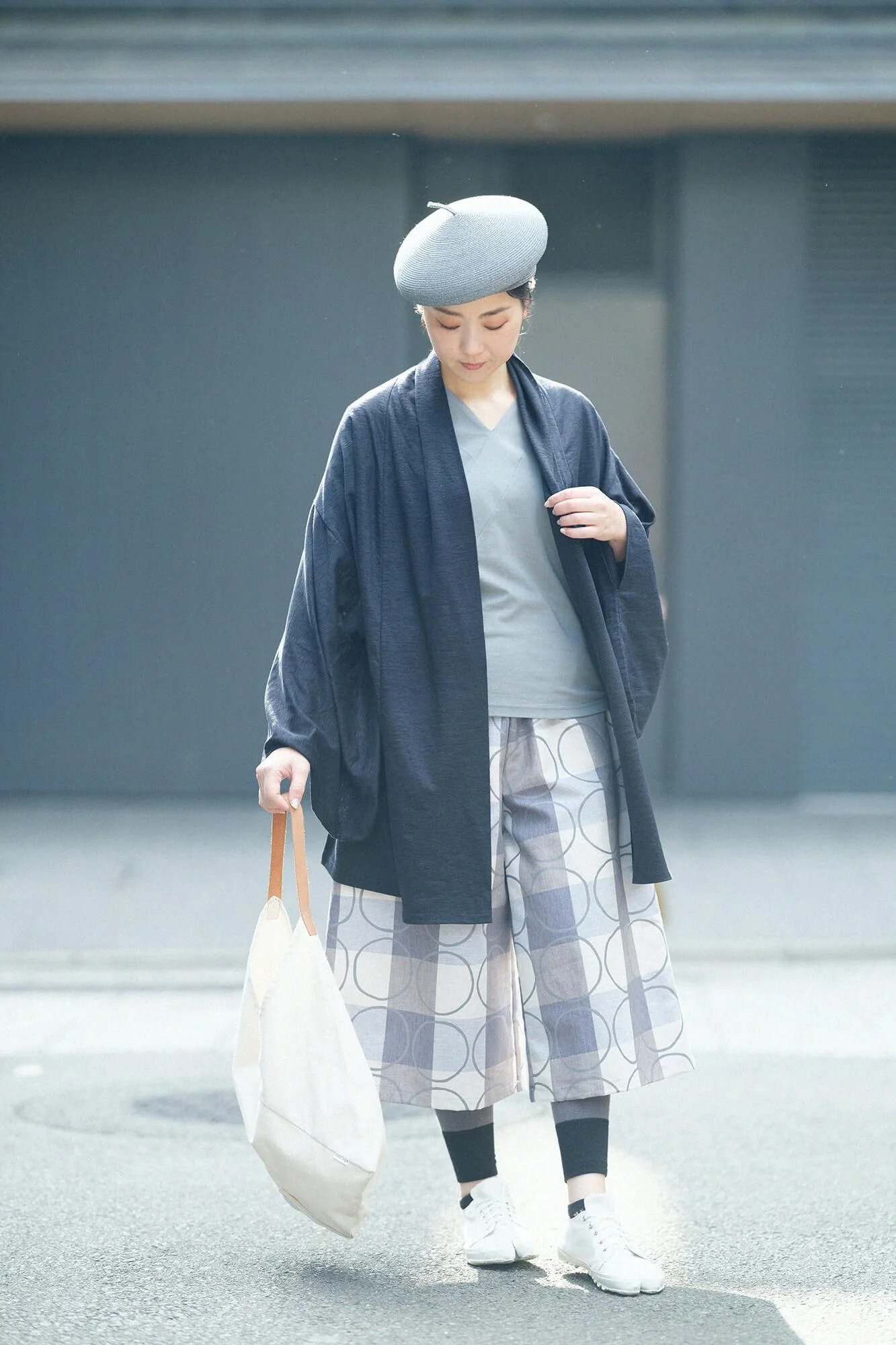 抜衿ジバン 七分丈/青磁鼠(せいじねず) - Image 5