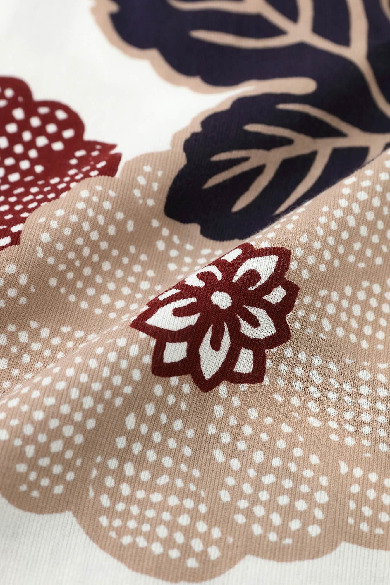 【net限定】高島縮 40/40 抜衿ジバン 六分丈/籬菊模様(まがきぎくもよう) 写し(うつし) - Image 6