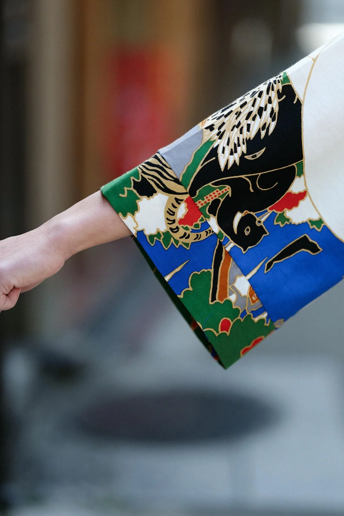 【net限定】高島縮 40/40 風靡(ふうび) 上/若冲(じゃくちゅう) 鳥獣花木図屏風(ちょうじゅうかぼくずびょうぶ) 写し(うつし) - Image 11