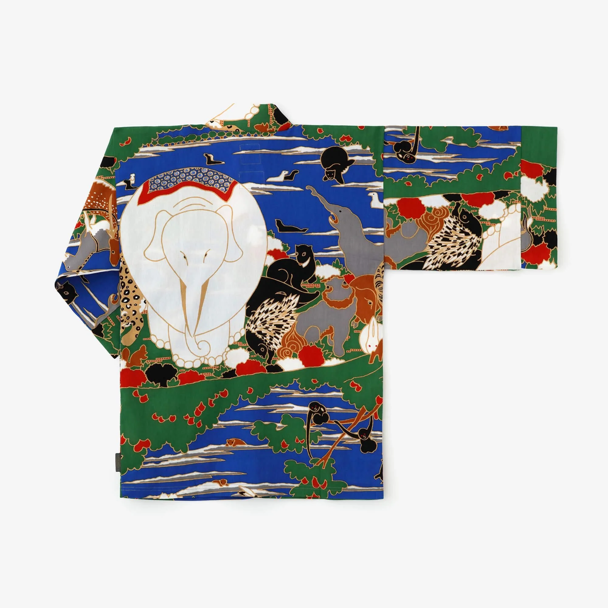 【net限定】高島縮 40/40 風靡(ふうび) 上/若冲(じゃくちゅう) 鳥獣花木図屏風(ちょうじゅうかぼくずびょうぶ) 写し(うつし) - Image 2