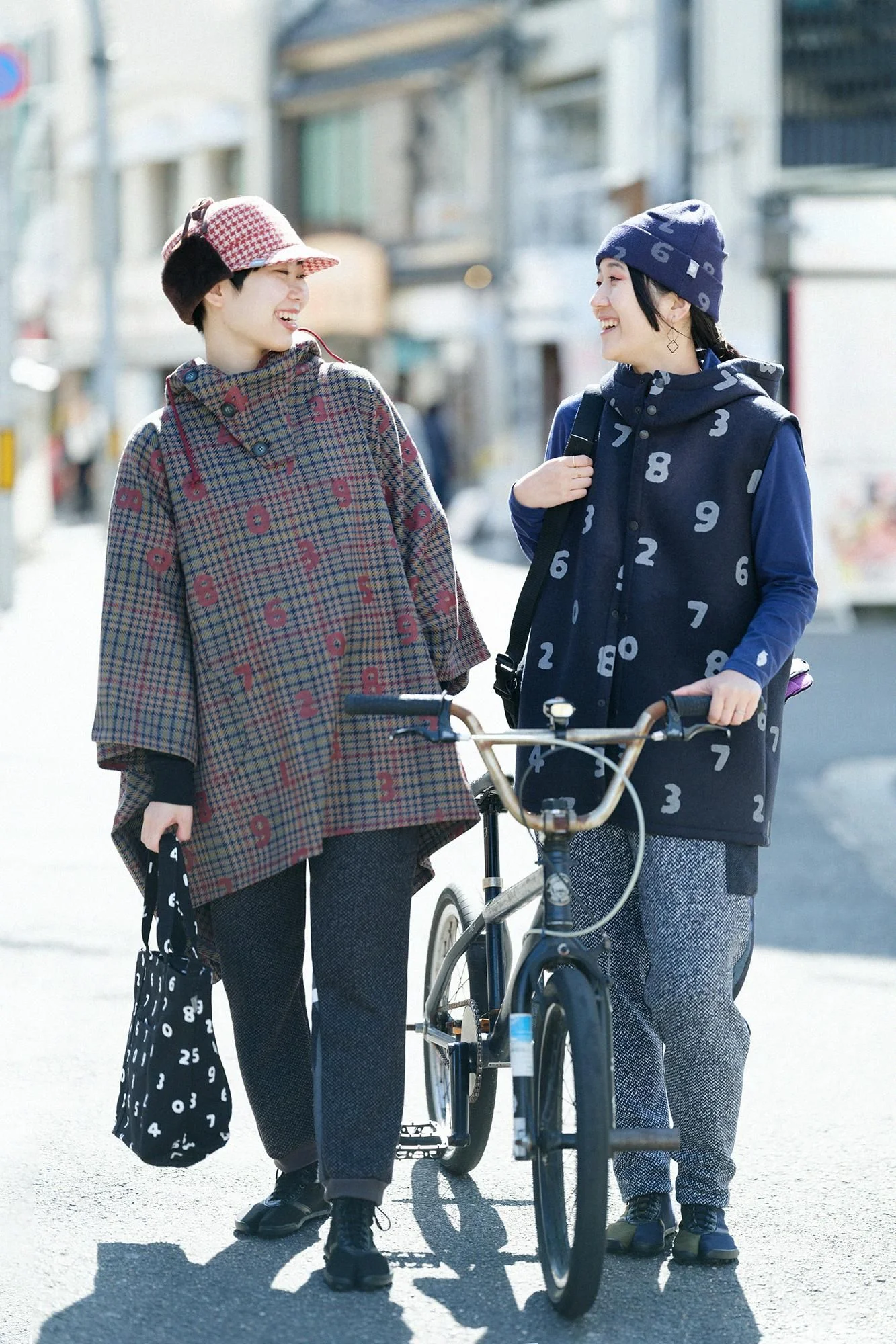 BALLIツイル BIKEポンチョ/SO-SU-Uと余白(よはく) グレーチェック - Image 8