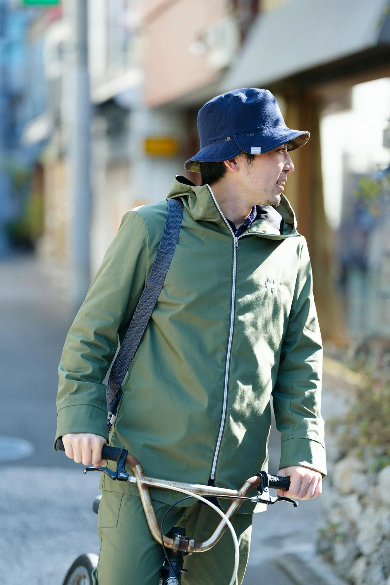 【net限定】ツイル ZIP UP フードジャケット／オリーブ - Image 13