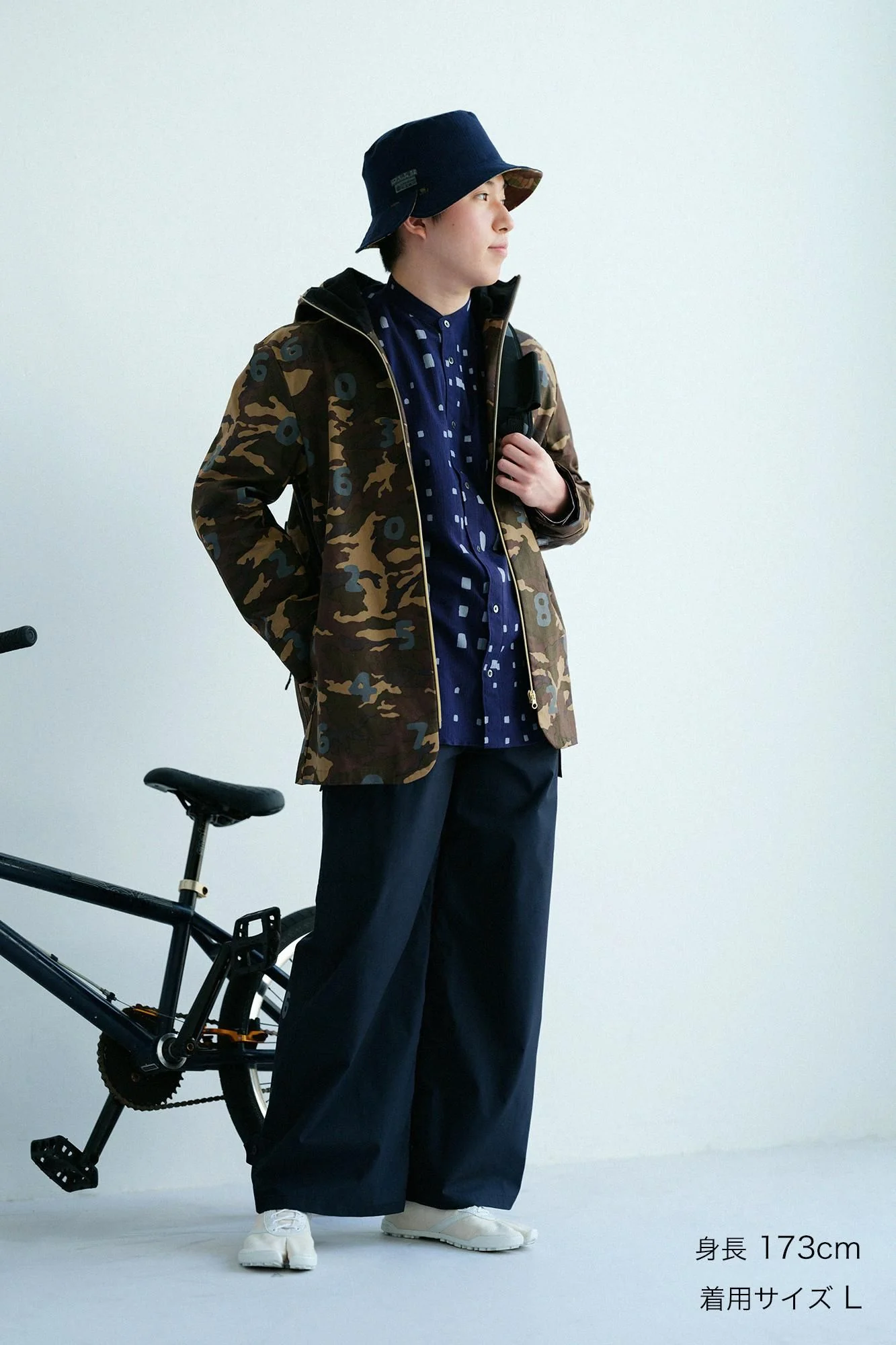 コットンキャンバス ZIP UP フードジャケット/camo SO-SU-U 桑染(くわぞめ) - Image 3