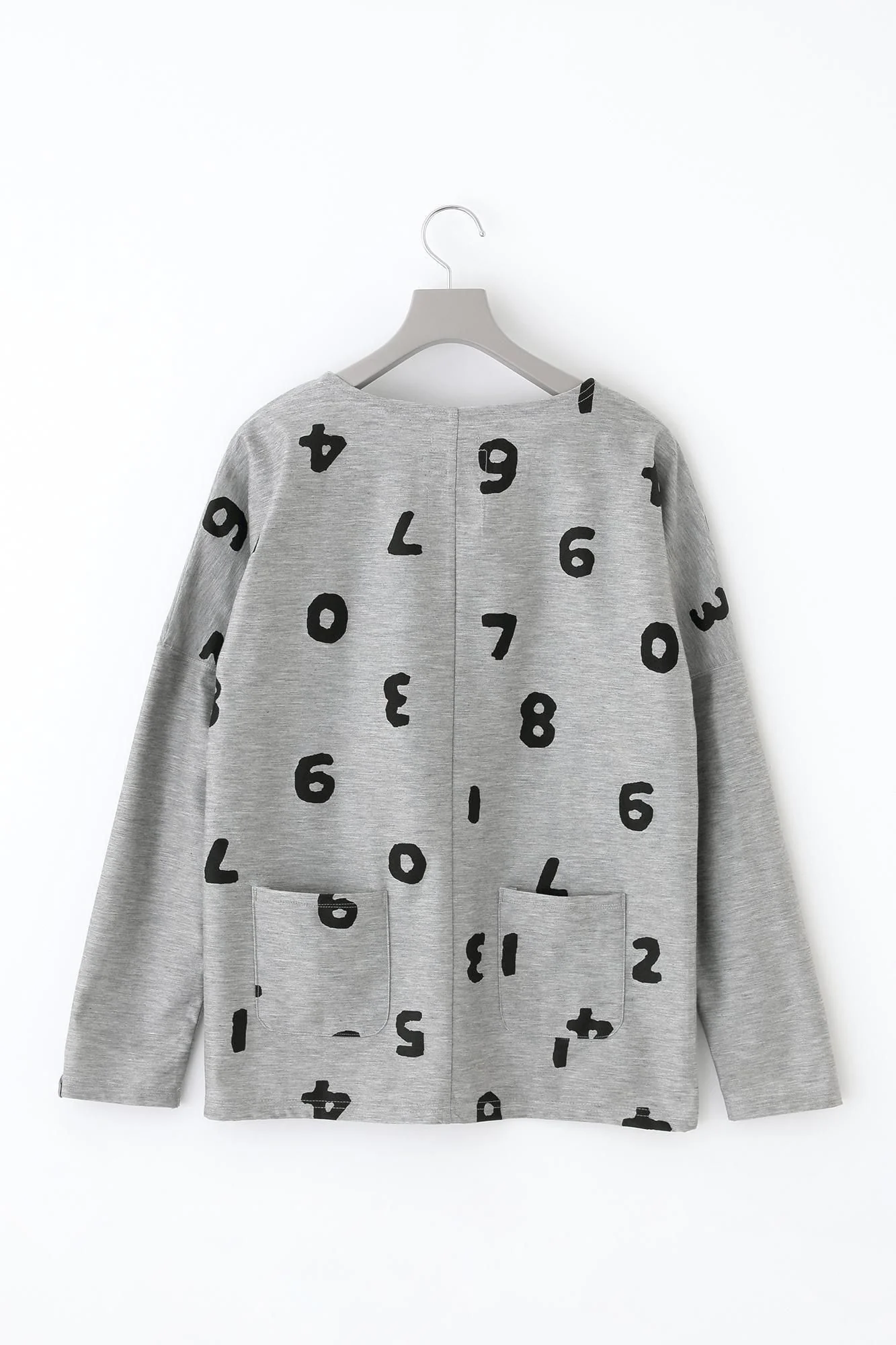 ツイルニット 型ぬき長袖Tシャツ/SO-SU-U上下(しょうか) ヘザーグレー - Image 2