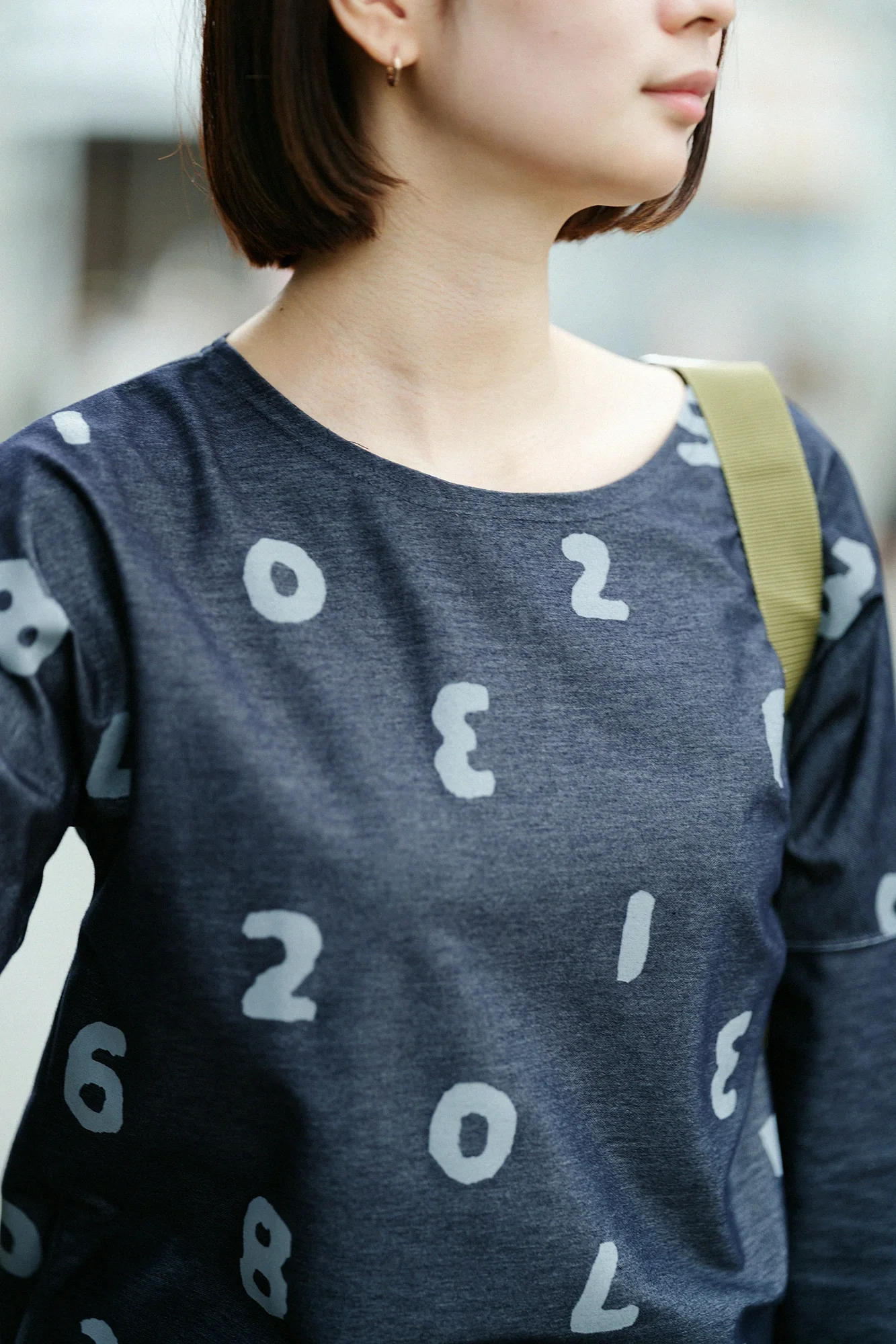 ツイルニット 型ぬき長袖Tシャツ／SO-SU-U上下（しょうか） ヘザーダークネイビー - Image 4