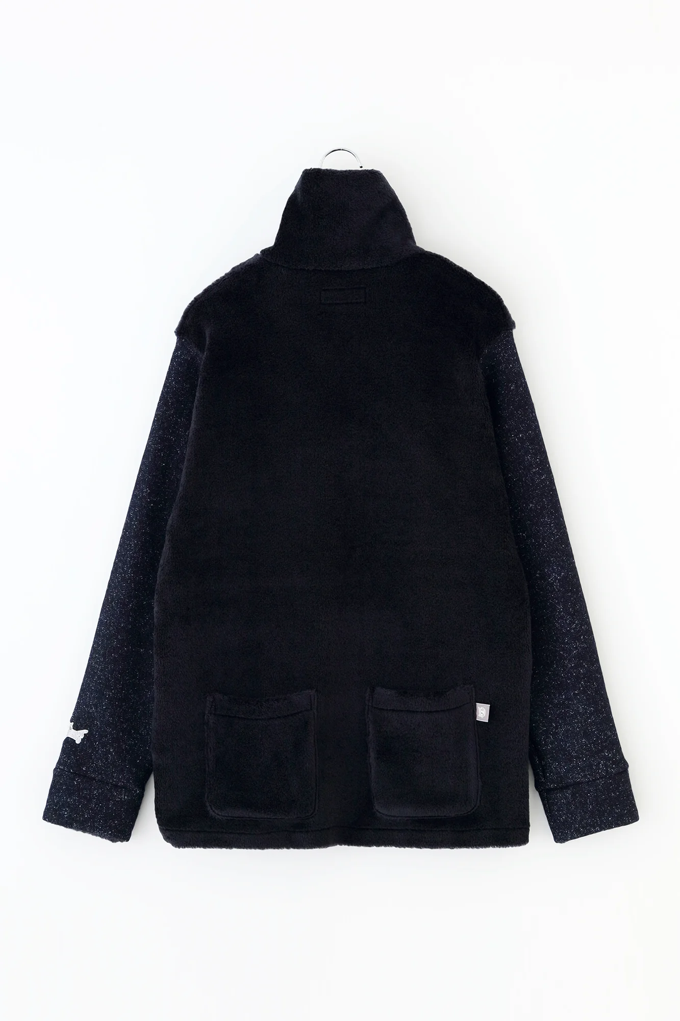 ボア×ウールブークレ ZIP UP N.W BIKEブルゾン／ネイビー×ネイビー - Image 8