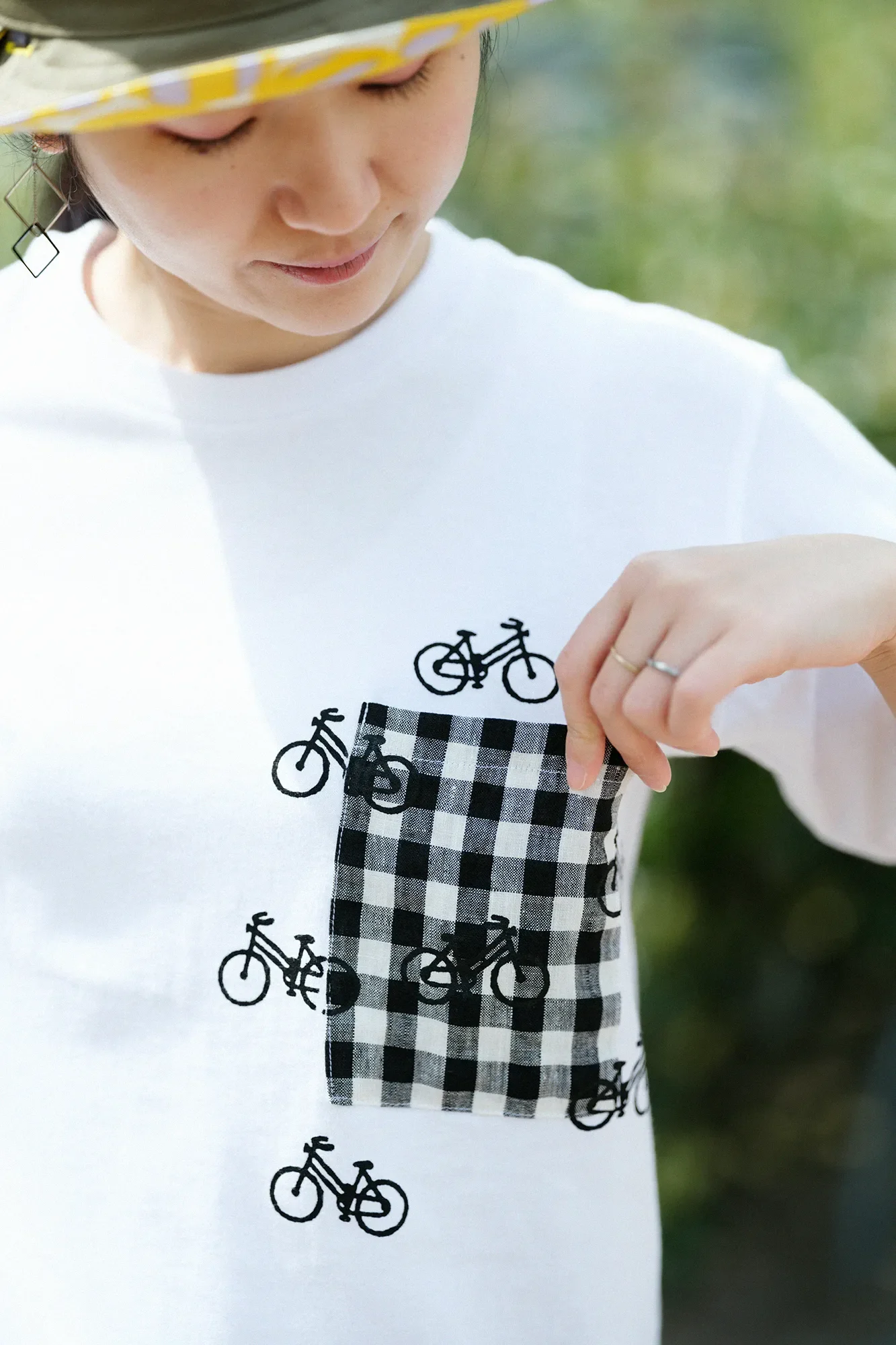 半袖 ポケットTシャツ[5.0]／ホワイト×チャリンチャリン - Image 8