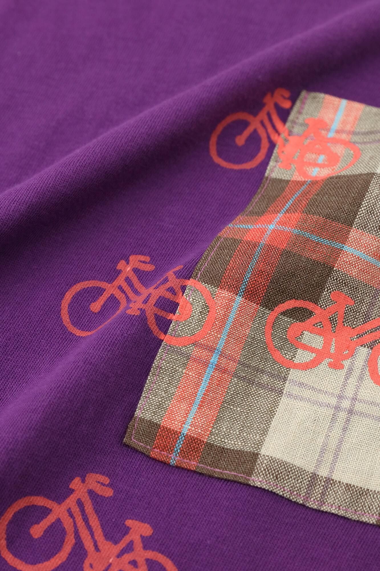 【net限定】半袖 ポケットTシャツ[5.0]／パープル×チャリンチャリン - Image 8