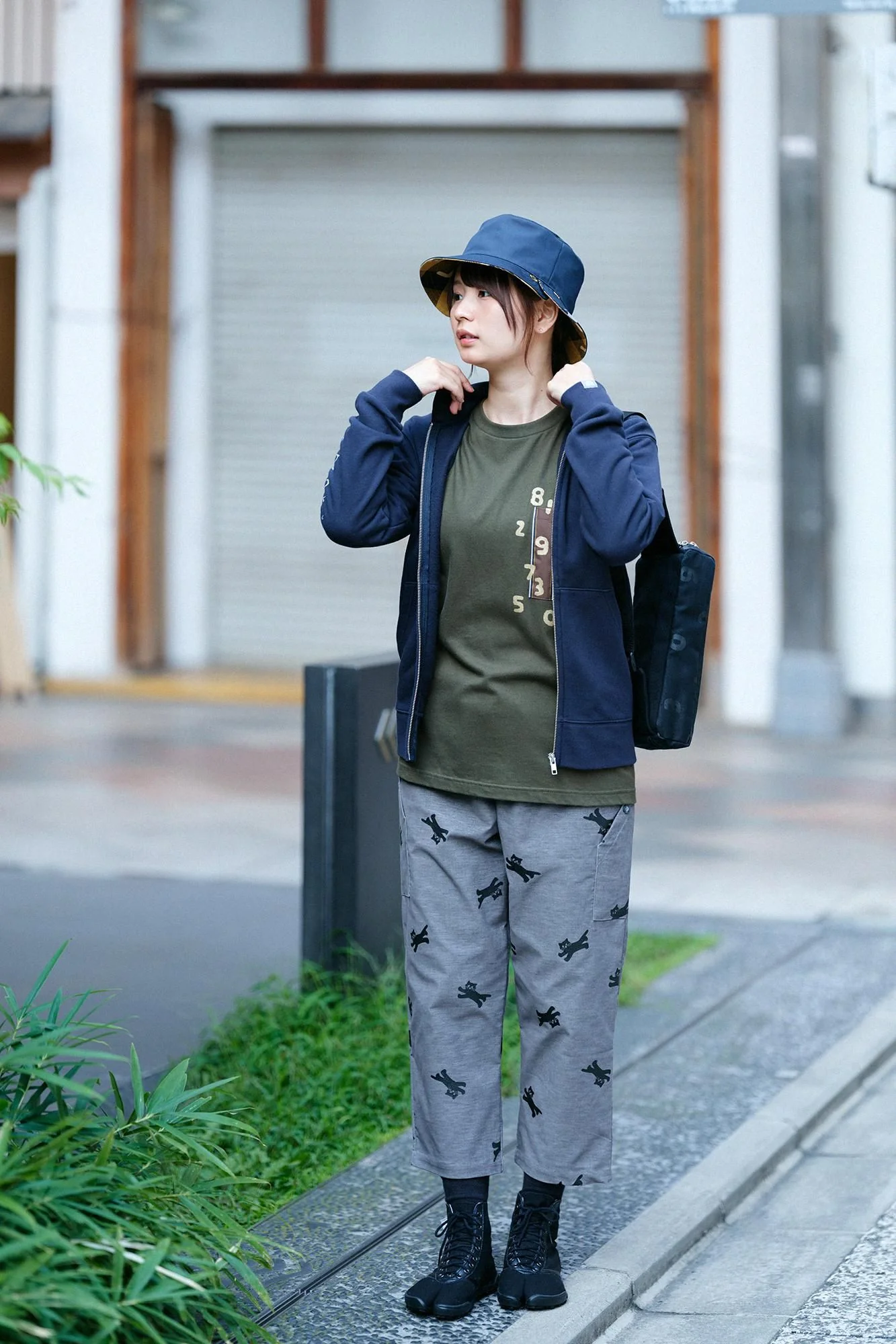 長袖 ポケットTシャツ[5.6]／アーミーグリーン×SO-SU-U昆（こん） - Image 5