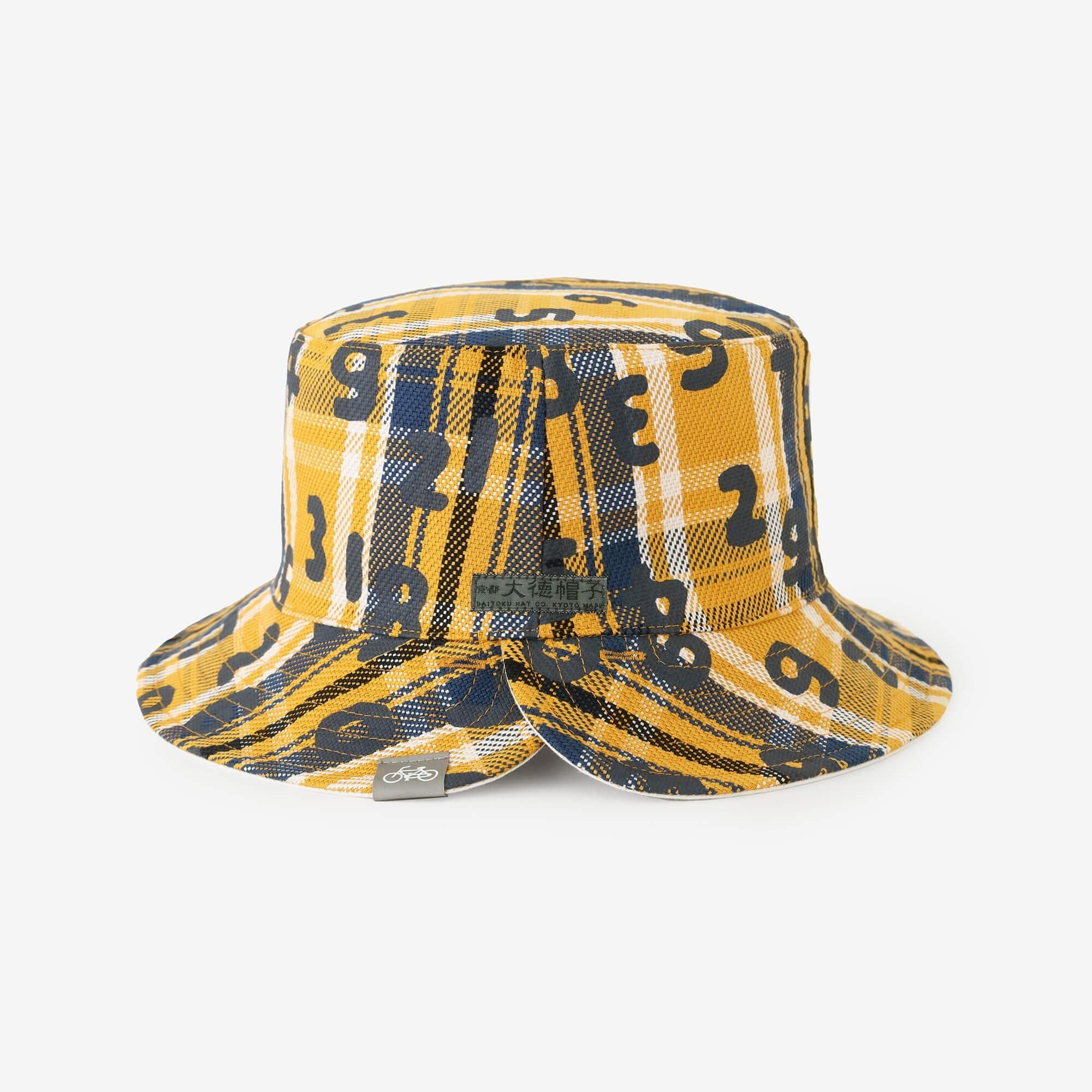 ヘビーツイルチェック リバーシブル BIKE HAT/SO-SU-U昆(こん) 上下(しょうか) 黄金色(こがねいろ) - Image 3