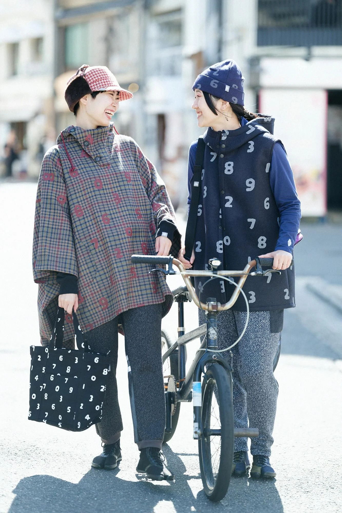 ネップツイード ボア BIKE CAP/レッドチェック×SO-SU-U - Image 11