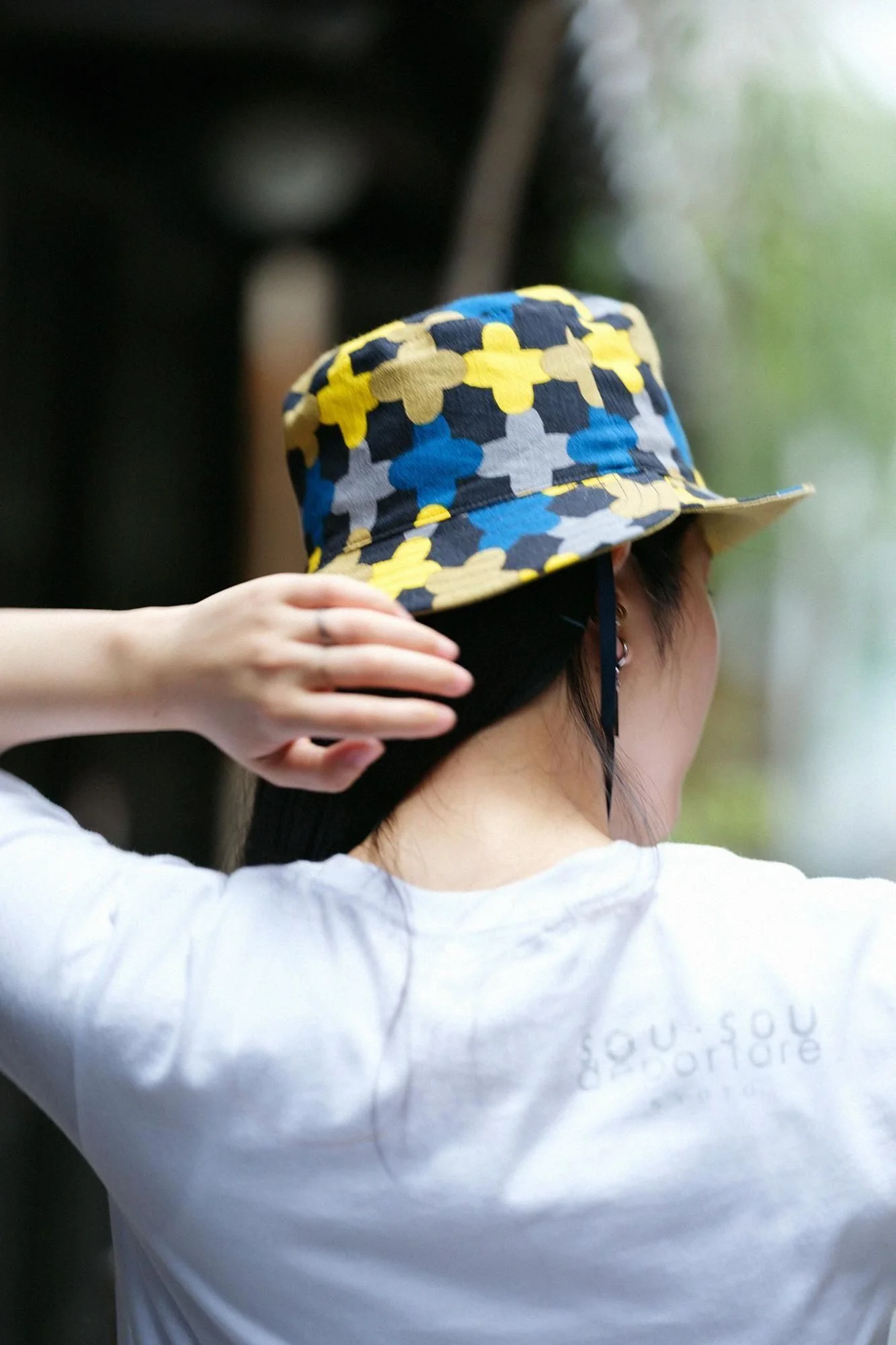 高島縮 20/20 リバーシブル BIKE HAT/縄梯子(なわばしご) - Image 4
