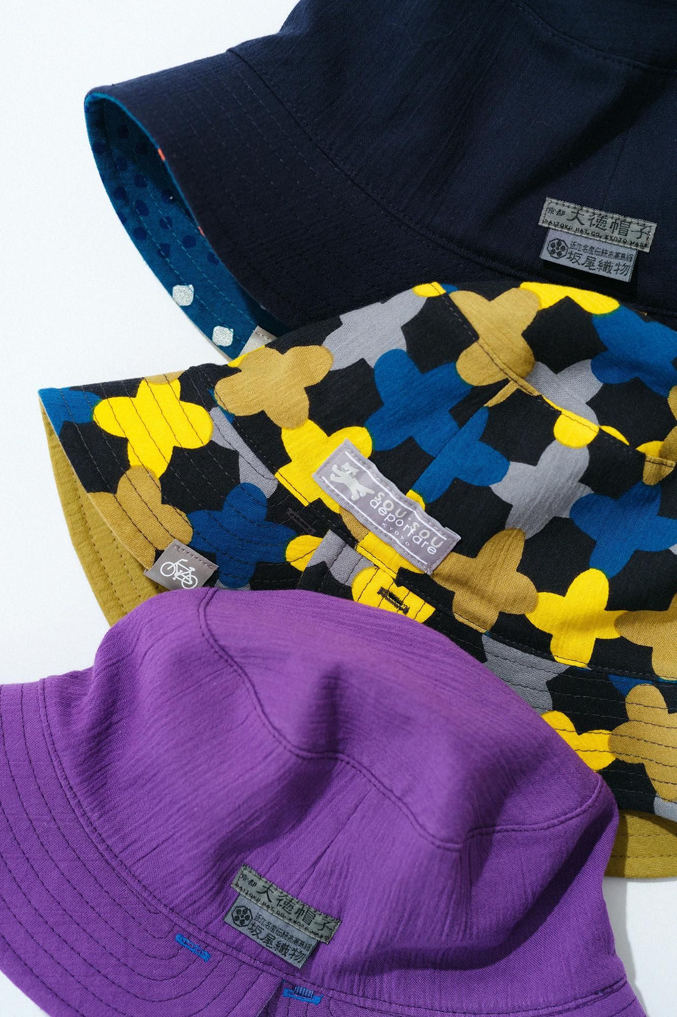 高島縮 20/20 リバーシブル BIKE HAT/縄梯子(なわばしご) - Image 9