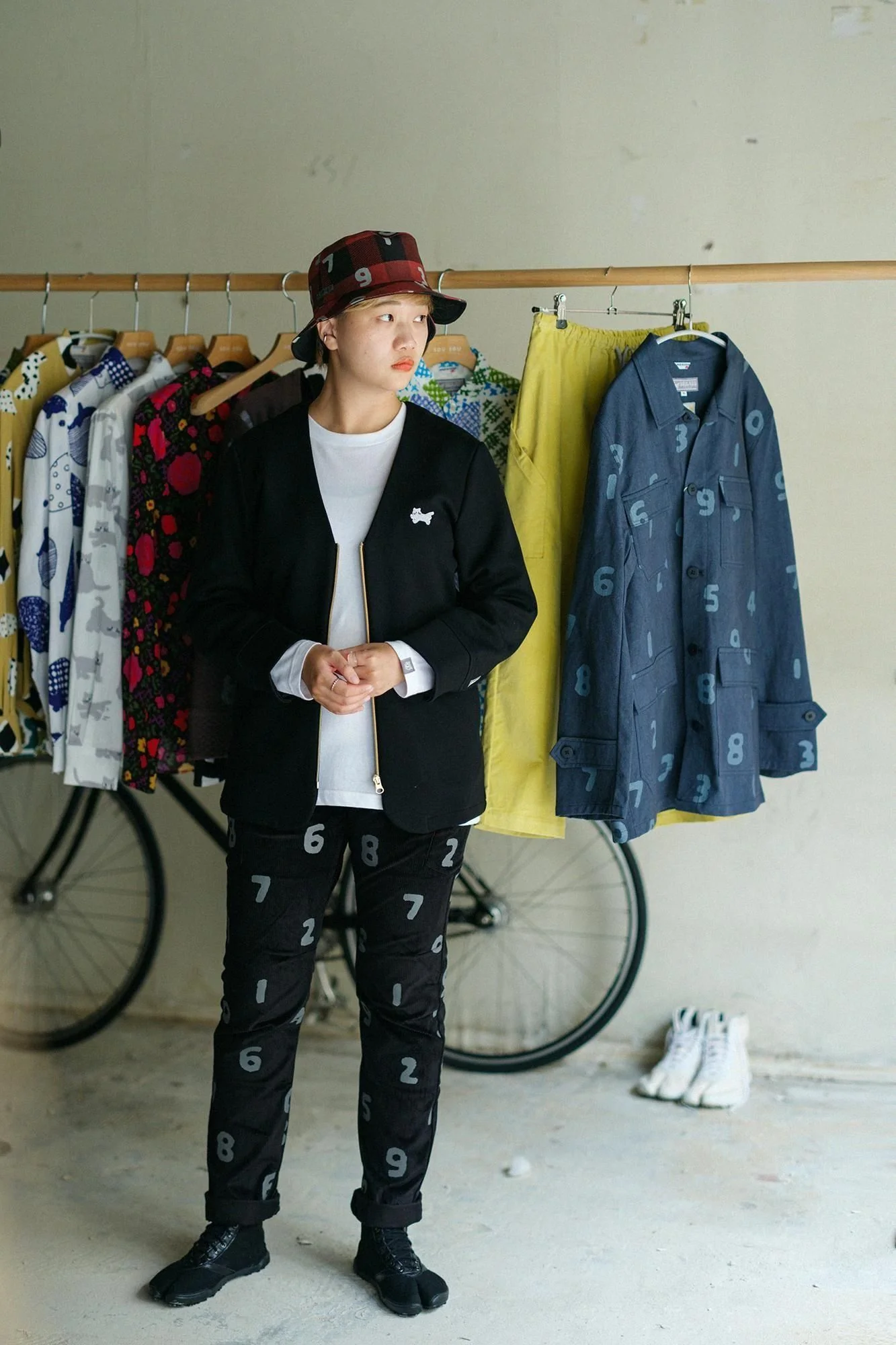 ヘビーツイルチェック リバーシブル BIKE HAT/SO-SU-U レッド - Image 6
