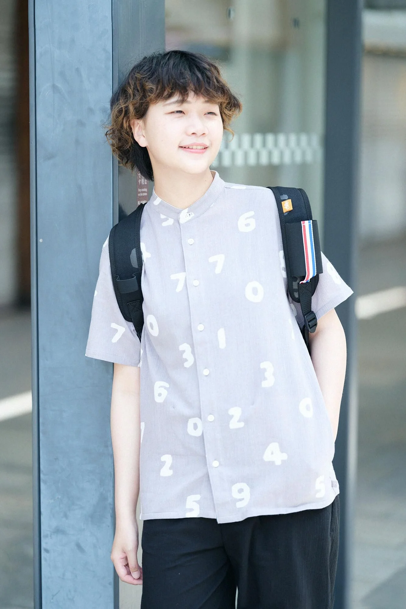 高島縮 20/20 スタンドカラー半袖シャツ SP／SO-SU-U - Image 4