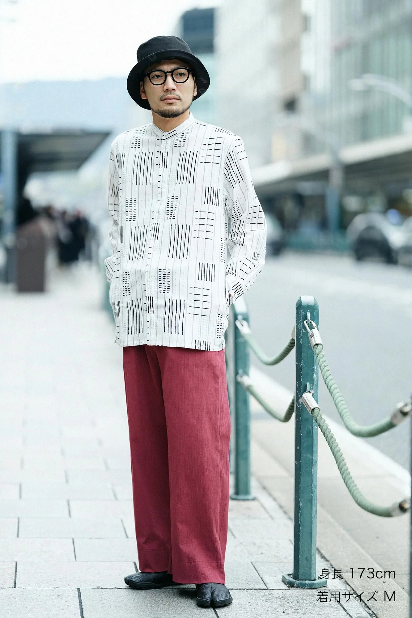 【net限定】高島縮 20/10 ワイドパンツ2.0/柘榴色(ざくろいろ) - Image 4