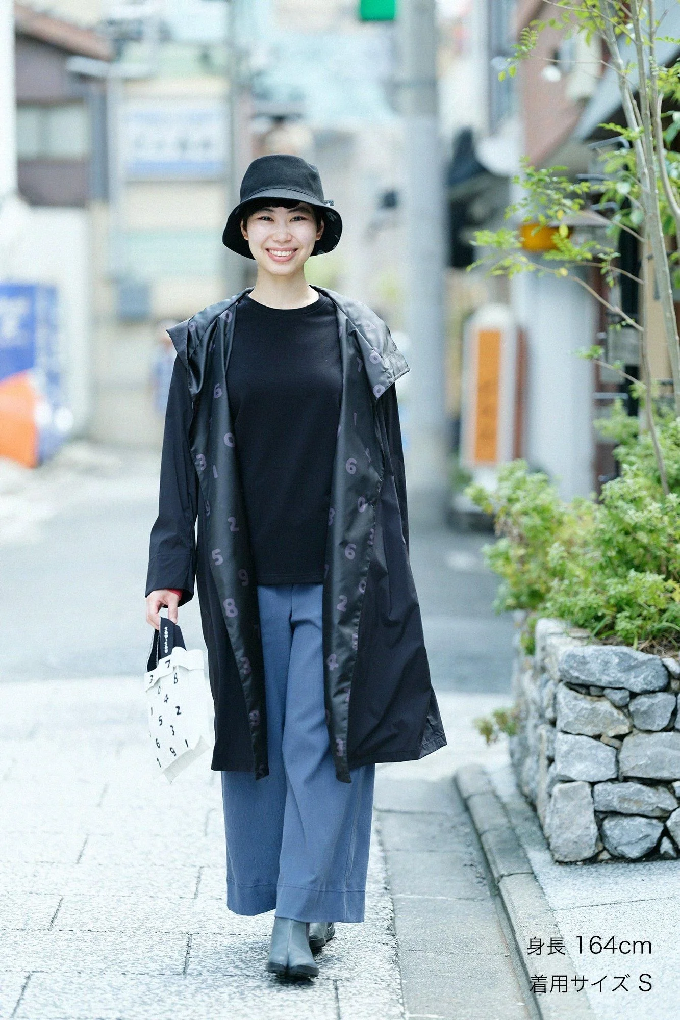 【net限定】高島縮 20/10 ピケエンボス ワイドパンツ/貴族鼠(きぞくねず) - Image 2