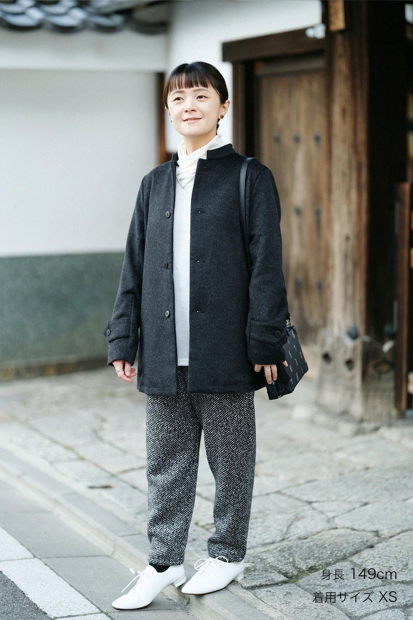 【net限定】スーパー120'sウール S.C.ショートコート2.0／濃墨（こずみ）×輪ゴム - Image 4