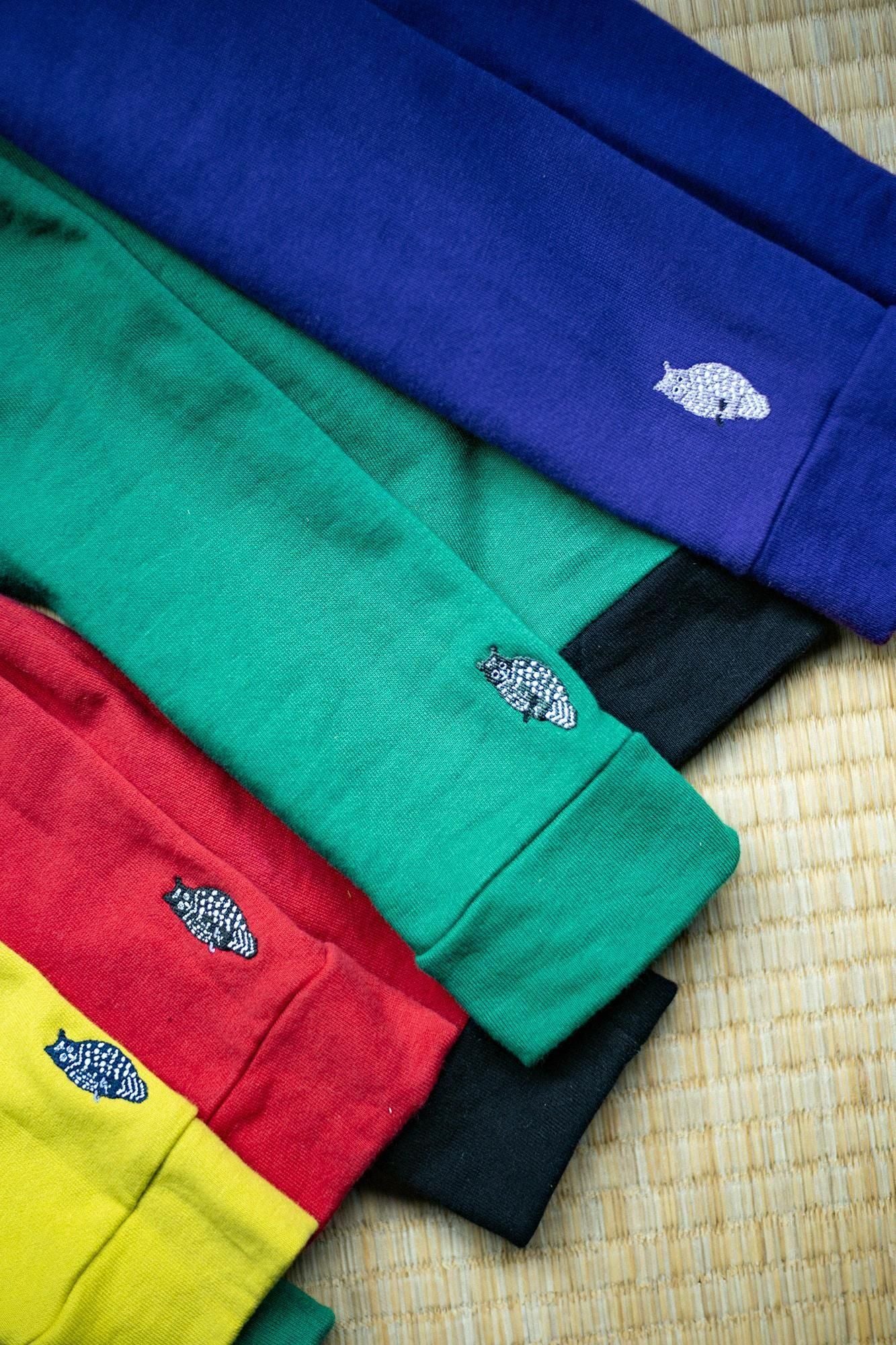 【net限定】40双 ミニ裏毛 バイカラー長袖Tシャツ/グリーン - Image 6