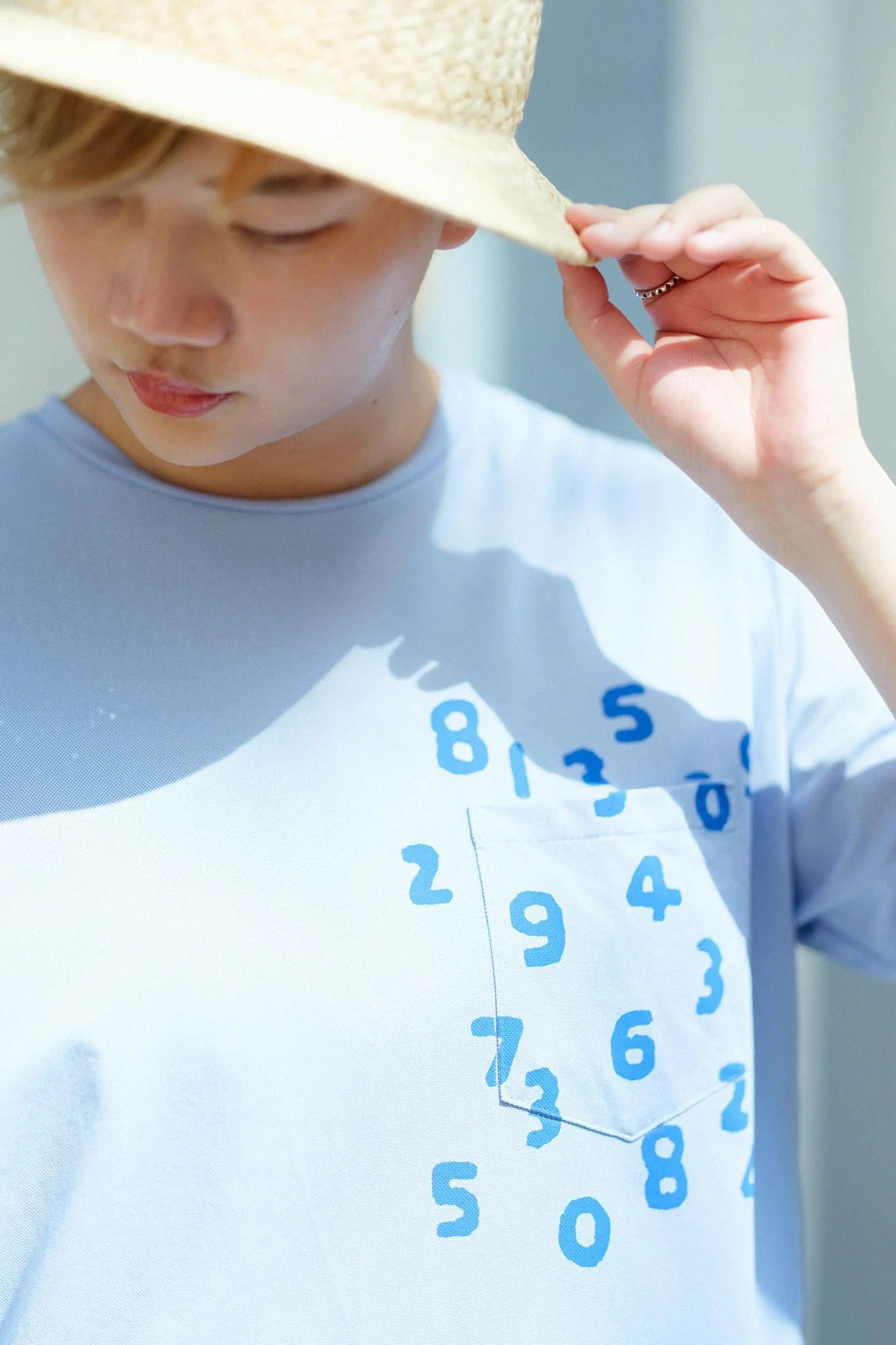 C/CM(R)カノコ 半袖ポケット BIG T／サックスブルー - Image 5