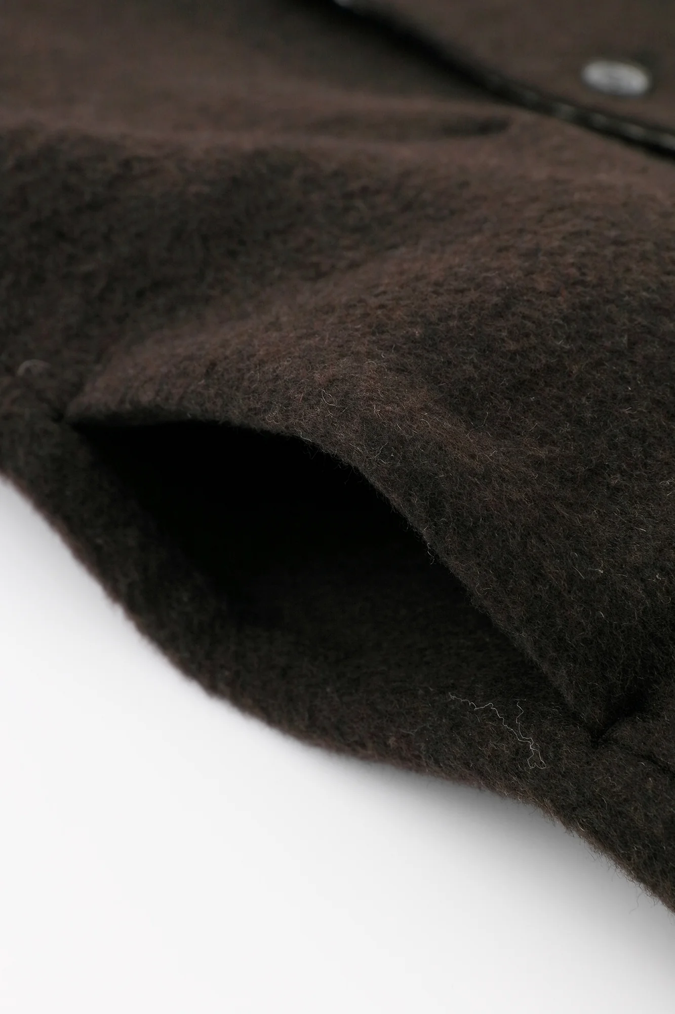 【net限定】A.S ダブルフェイスウール スタンドカラーショートコート/ブラウン×網代(あじろ)にSO-SU-U 昆(こん) - Image 17