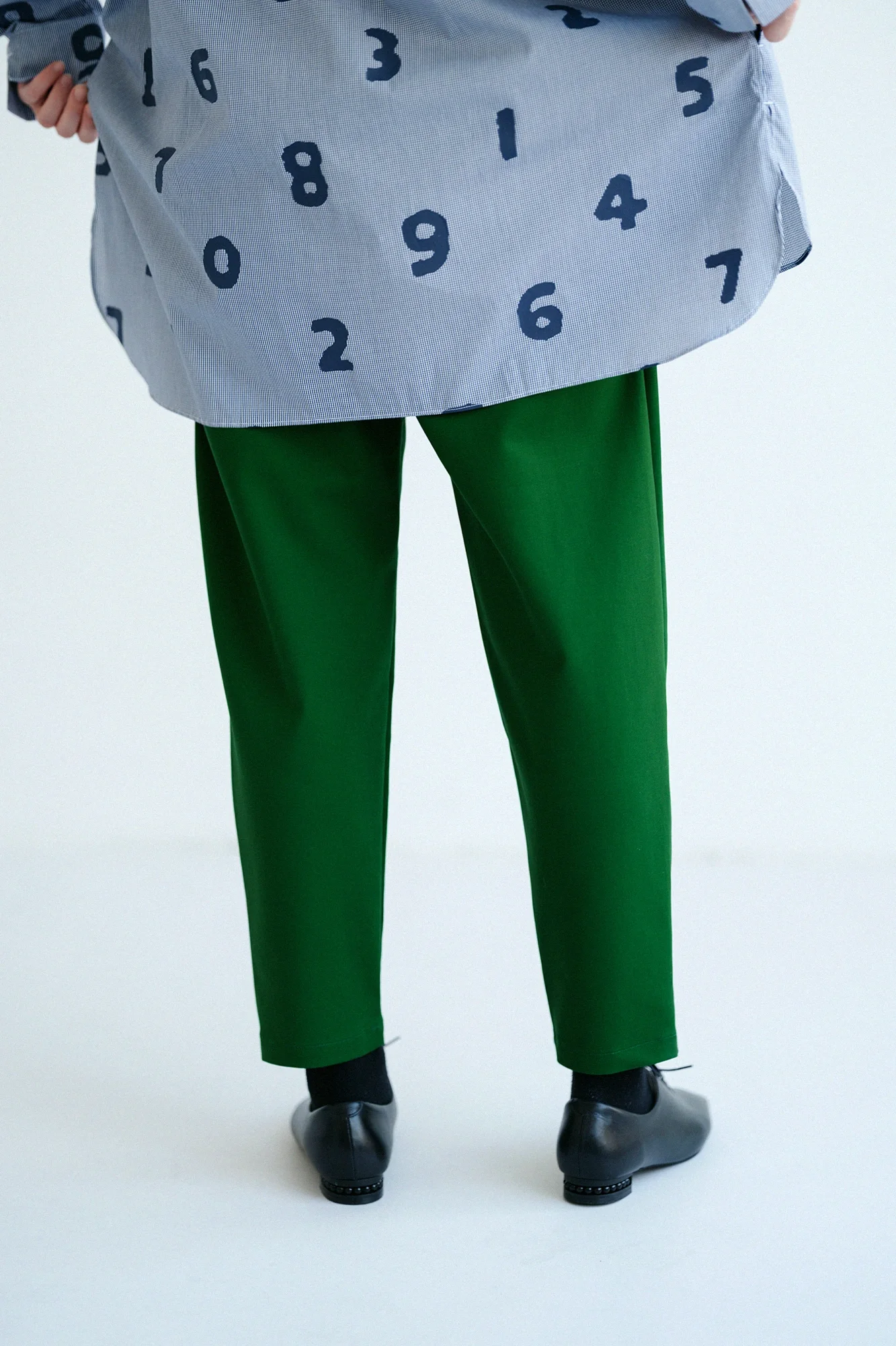 ダブルクロスストレッチ イージーテーパードパンツ/グリーン - Image 7