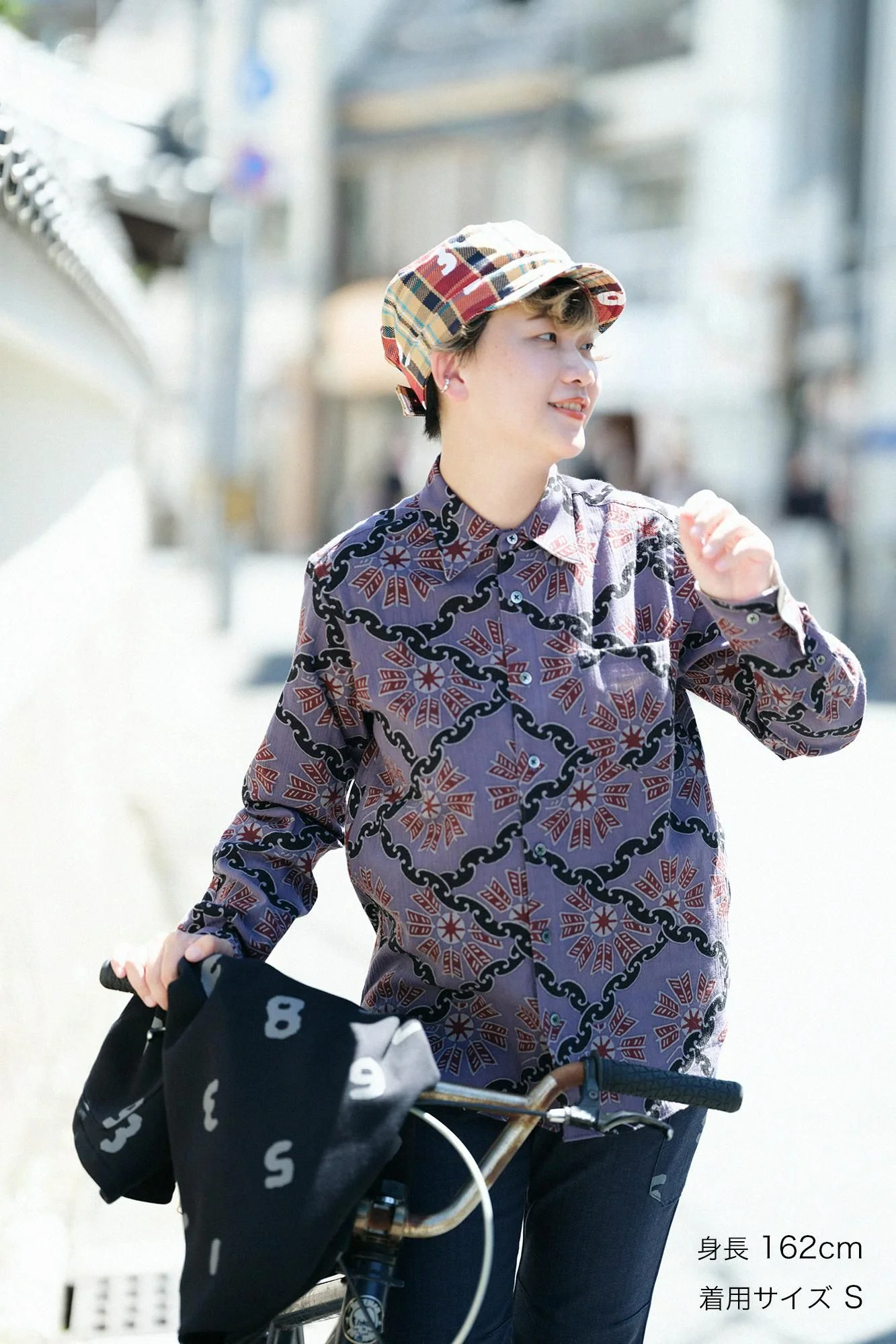 高島縮 20/20 シャツ／環繋ぎ矢車文（かんつなぎやぐるまもん） 写し（うつし） - Image 4