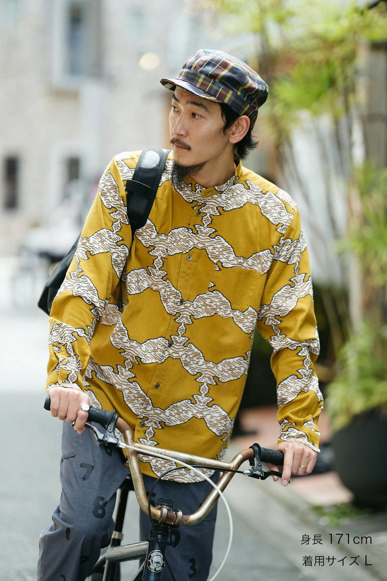 高島縮 20/20 スタンドカラーシャツ/武者七宝(むしゃしっぽう) - Image 2