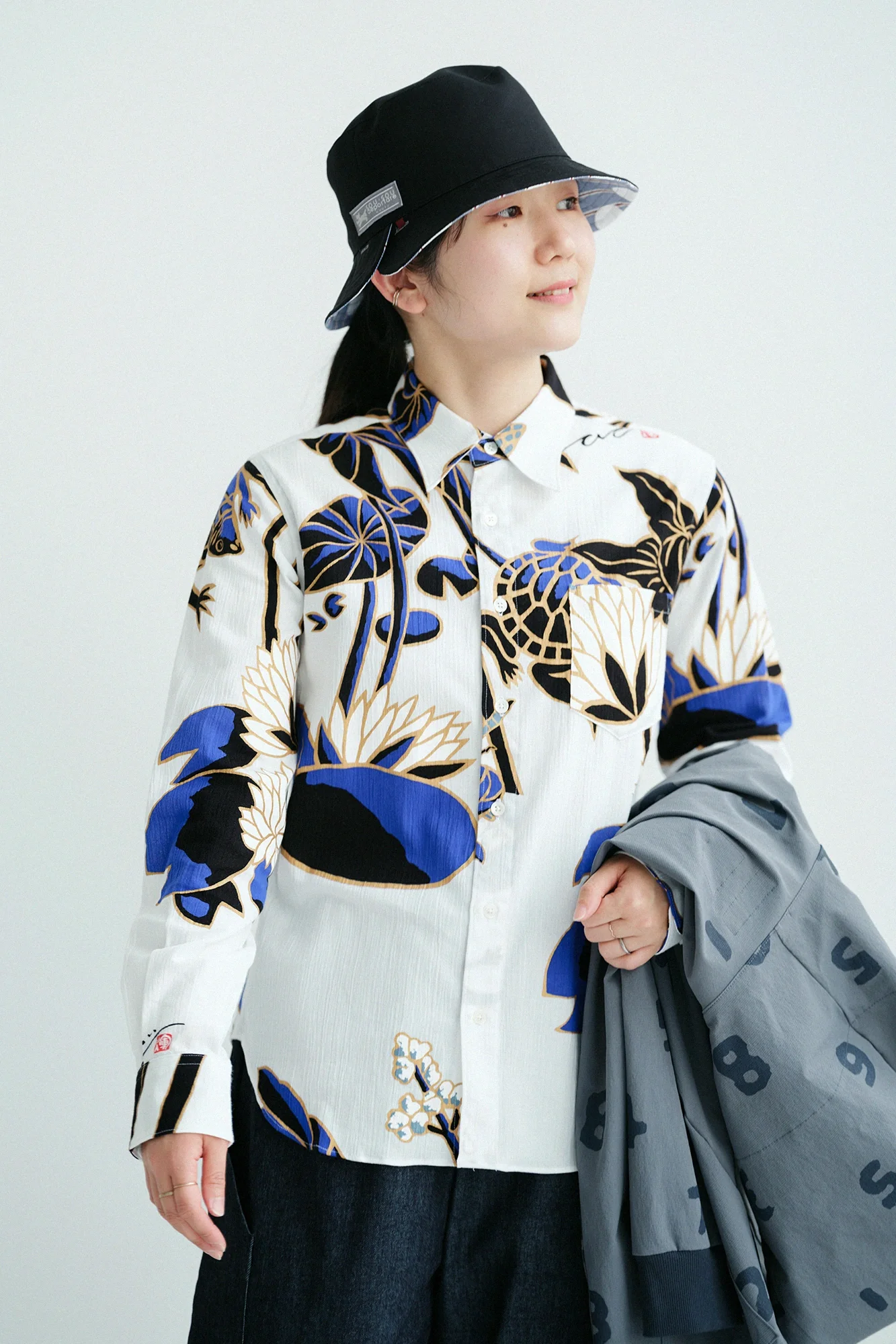 高島縮 20/20 シャツ／water land - Image 6