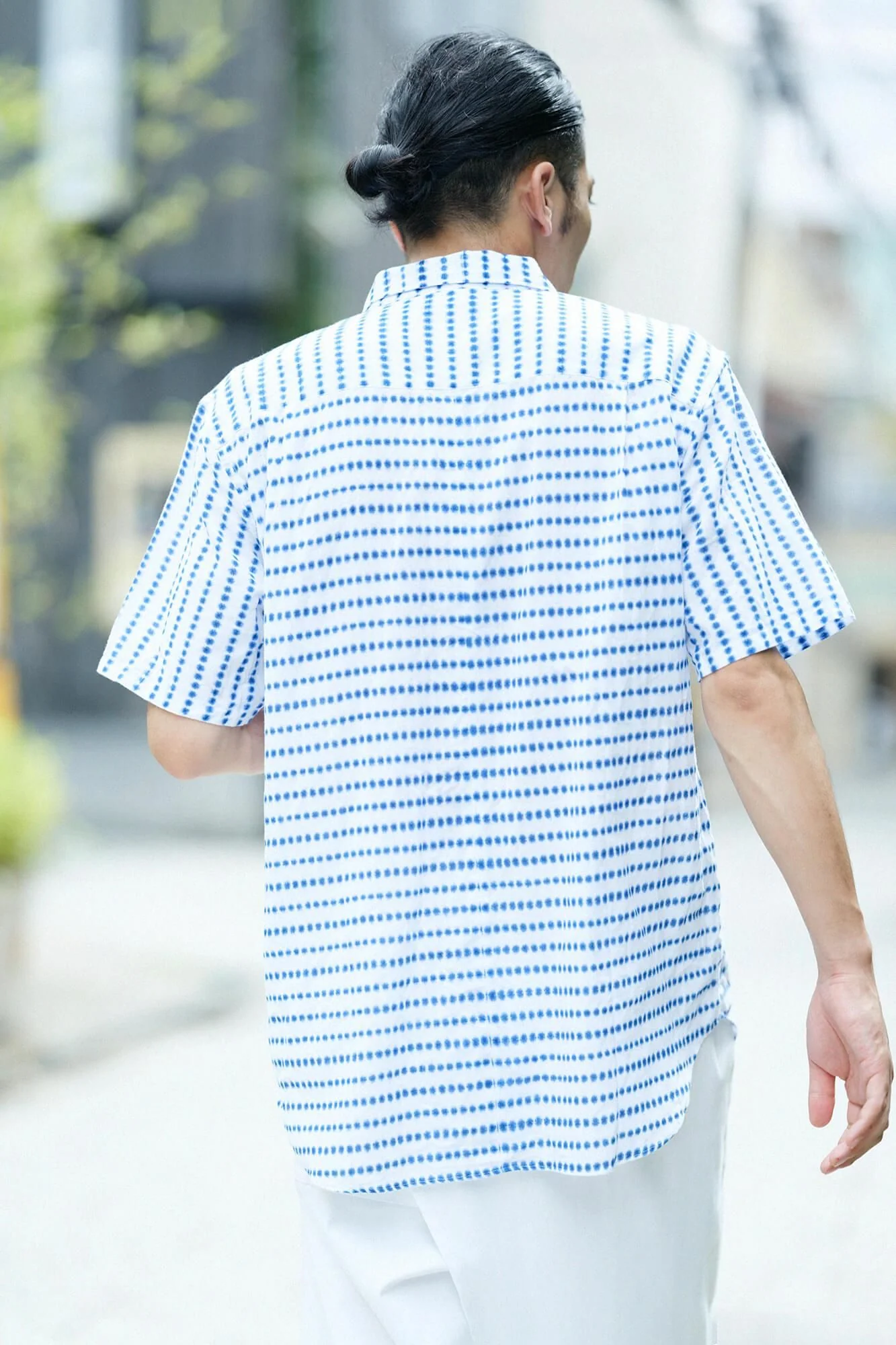 【net限定】知多木綿 有松鳴海絞り 半袖シャツ／張正 豆絞り - Image 11