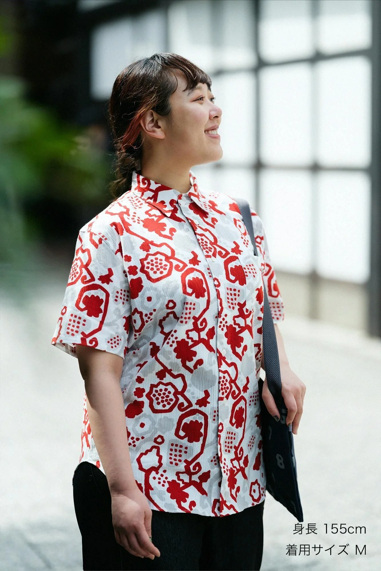 【net限定】高島縮 20/20 半袖シャツ/ぶどう唐草(からくさ) - Image 3