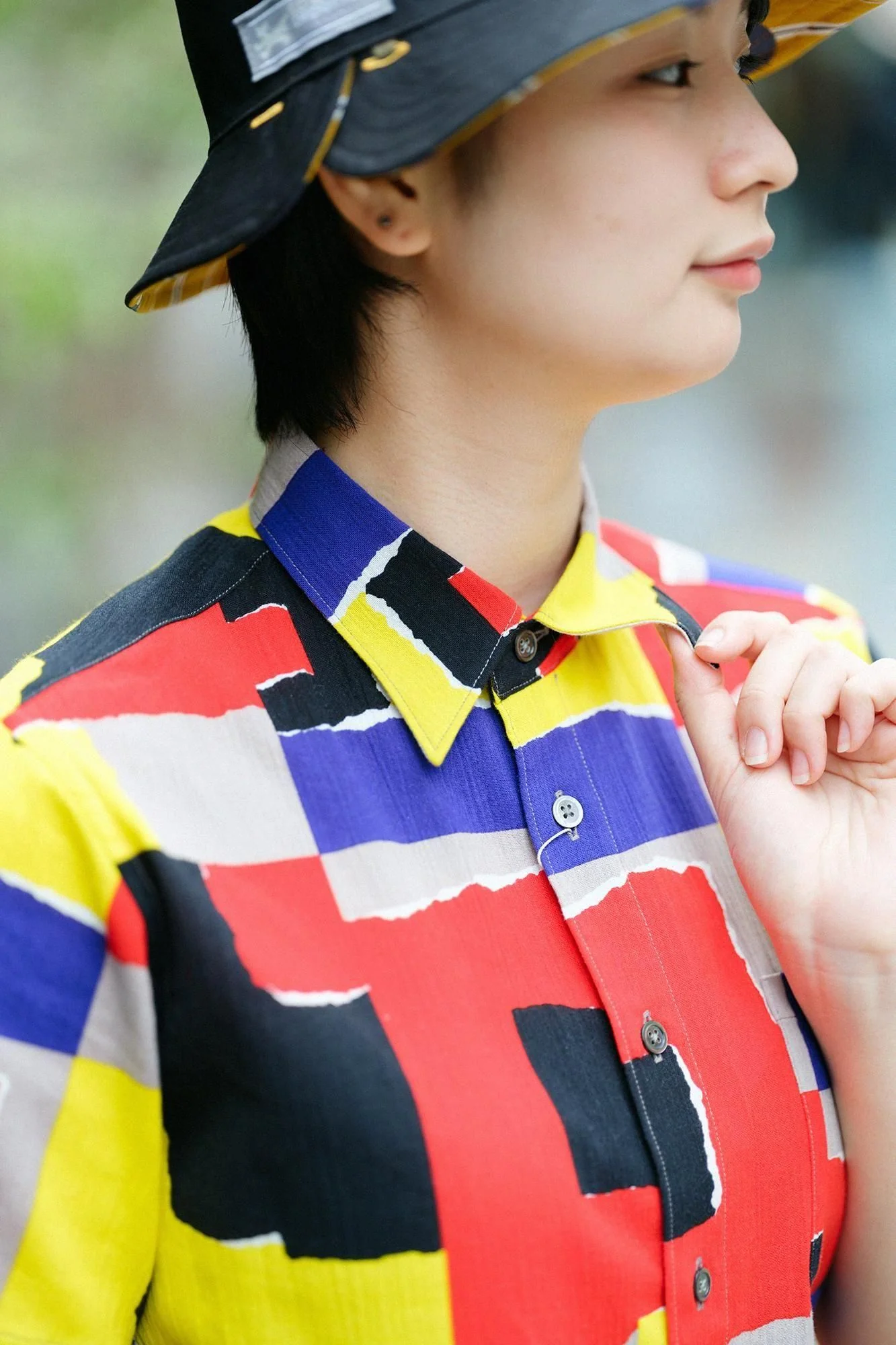 高島縮 20/20 半袖シャツ／朱夏（しゅか） - Image 5
