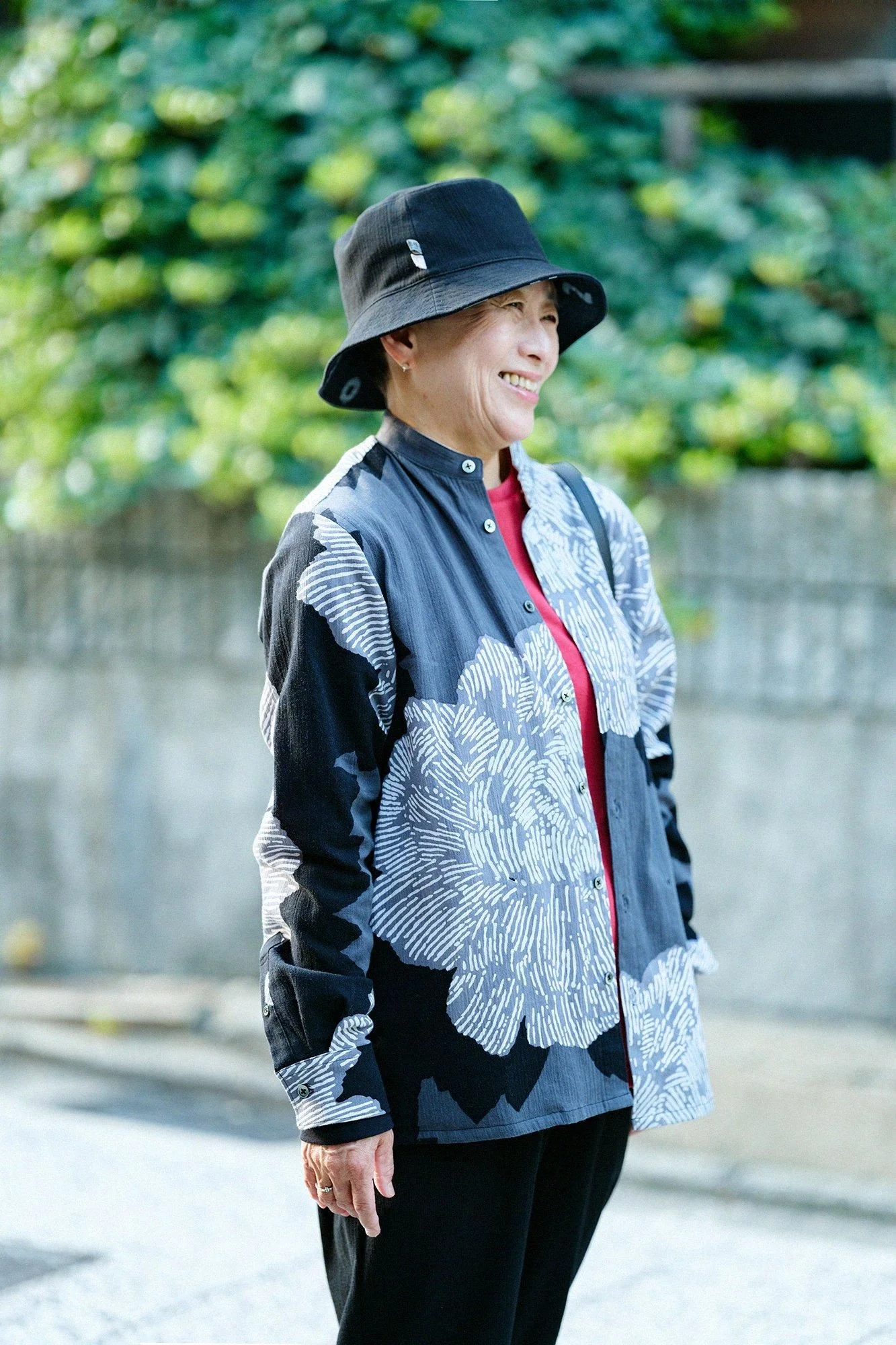 高島縮 20/20 スタンドカラーシャツ SP／芍薬（しゃくやく） - Image 11