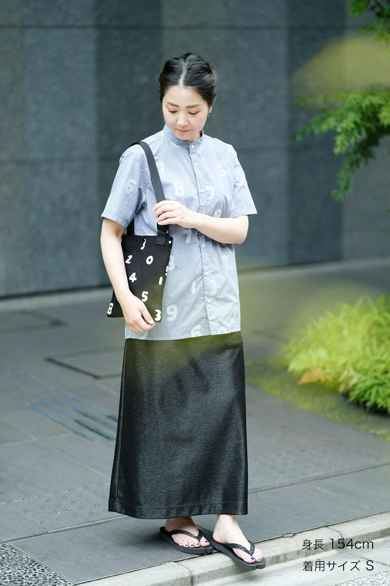 【net限定30%OFF】スタンドカラー半袖シャツ SP／SO-SU-U 紺鼠（こんねず） - Image 2