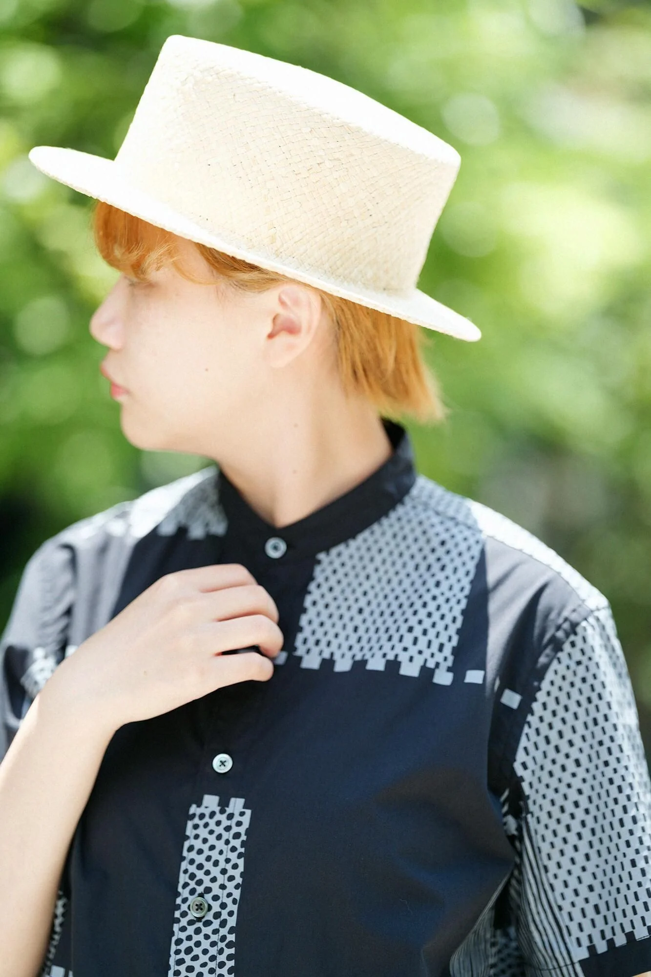 【net限定30%OFF】スタンドカラー半袖シャツ SP／間ぬき（まぬき） 黒紺（くろこん） - Image 6